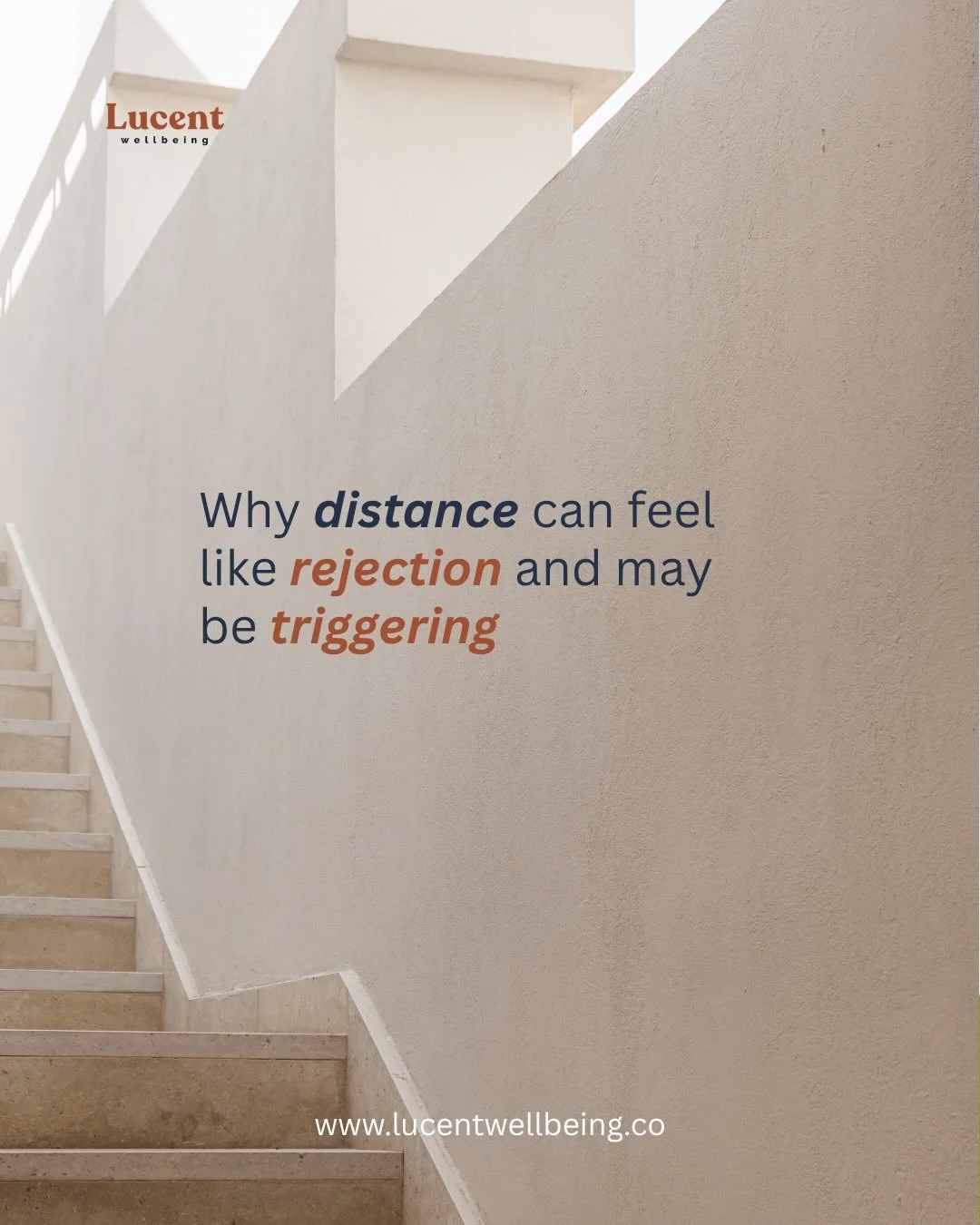 When distance shows up, especially if it&rsquo;s from someone close, the reaction can feel immediate.

If your system has learned to associate distance with loss or rejection, the mind may try to make sense of it quickly to regain stability.

By repl