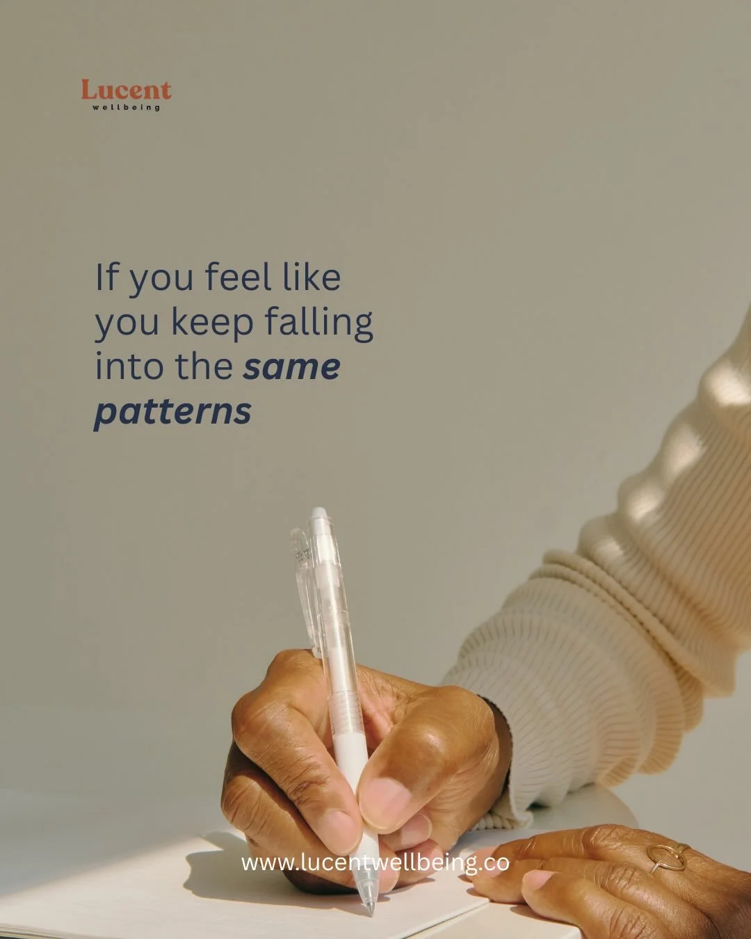 When it comes to patterns, this is what often happens:

something feels uncomfortable &rarr; a response helps you feel a bit better &rarr; your mind registers that as helpful &rarr; the same response becomes easier to return to &rarr; the pattern rep