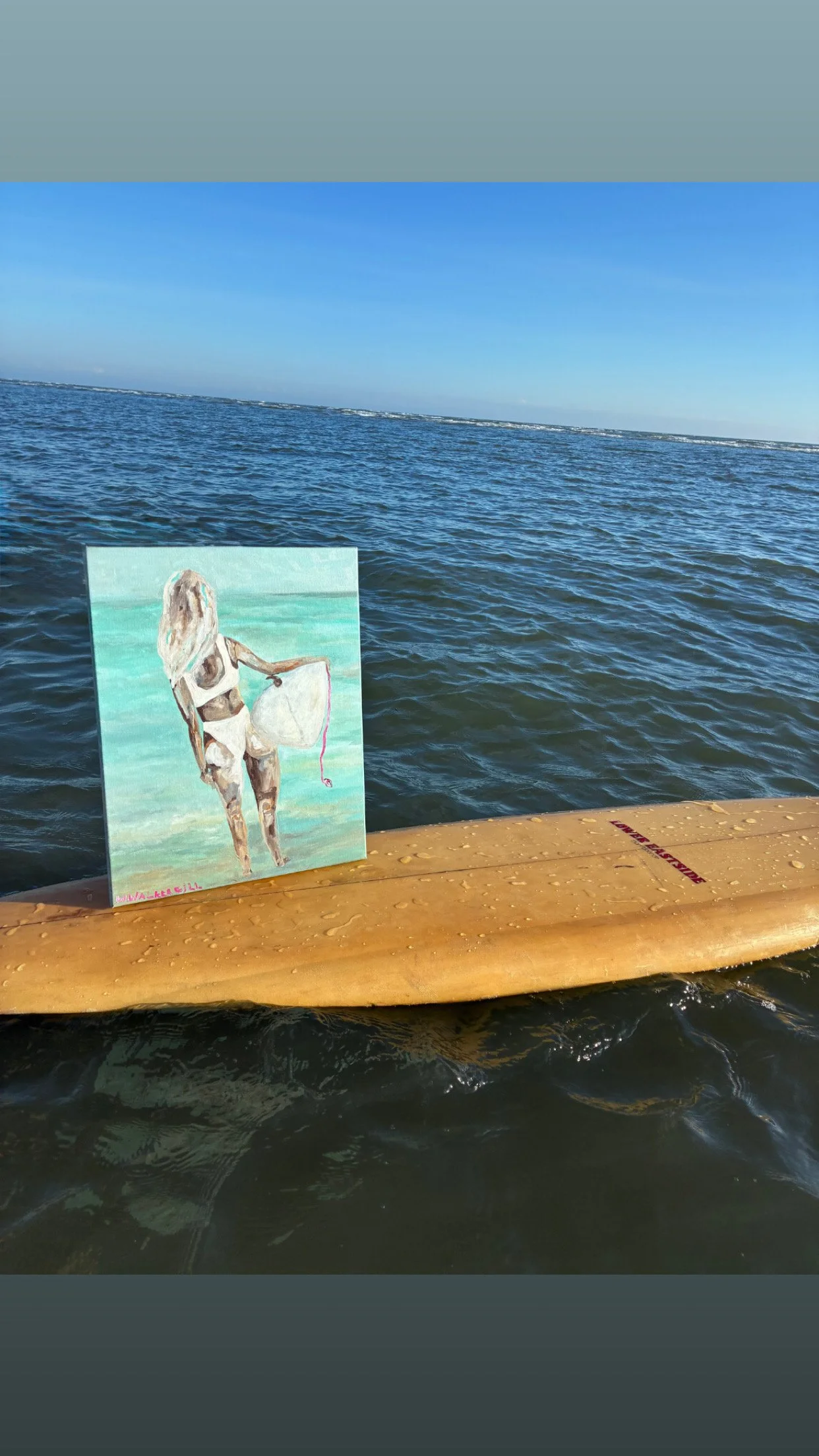 "Blondie" 16 x 24 acrylic on reclaimed canvas