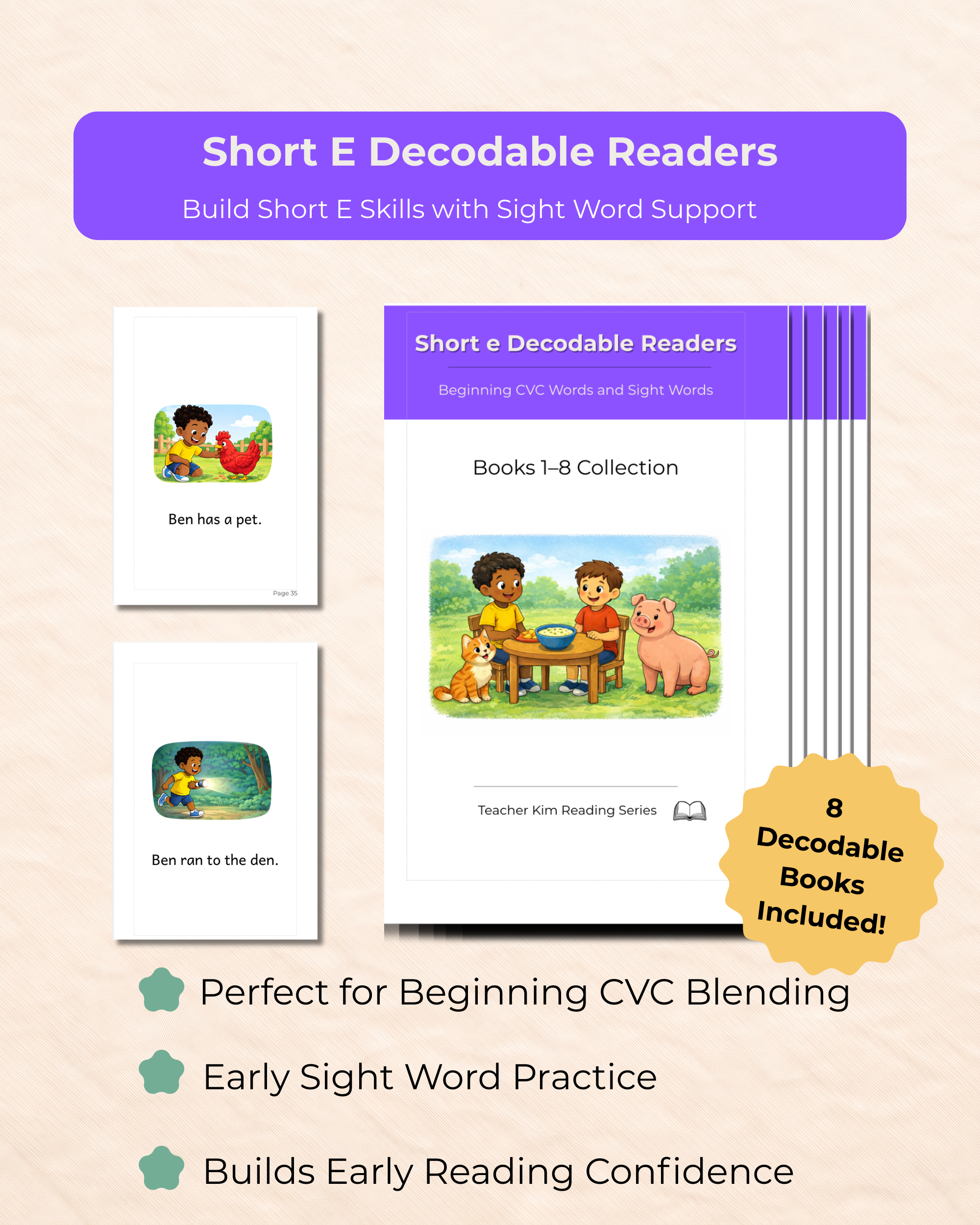 Short E Decodable Readers
