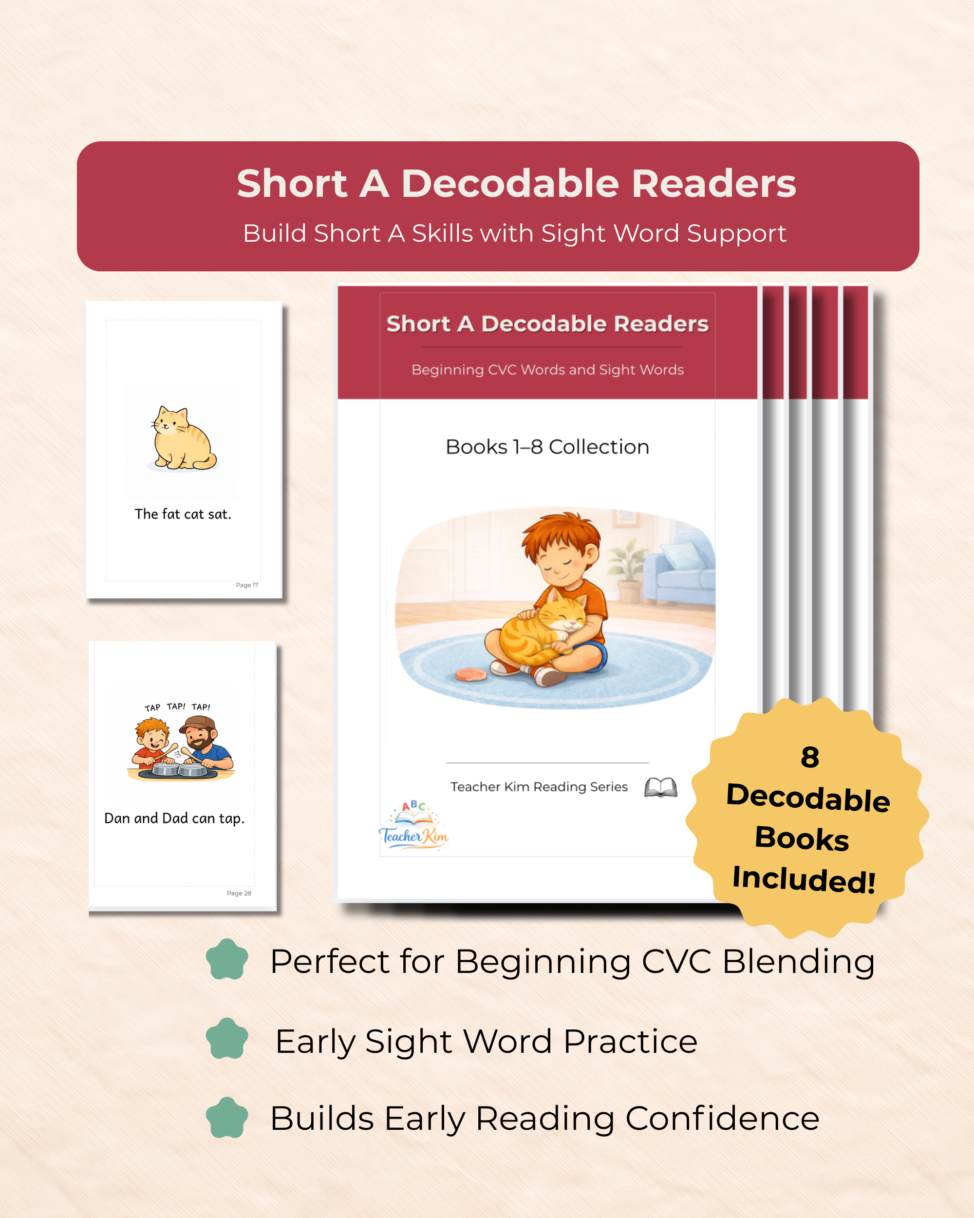 ⭐ START HERE -Short A Decodable Readers