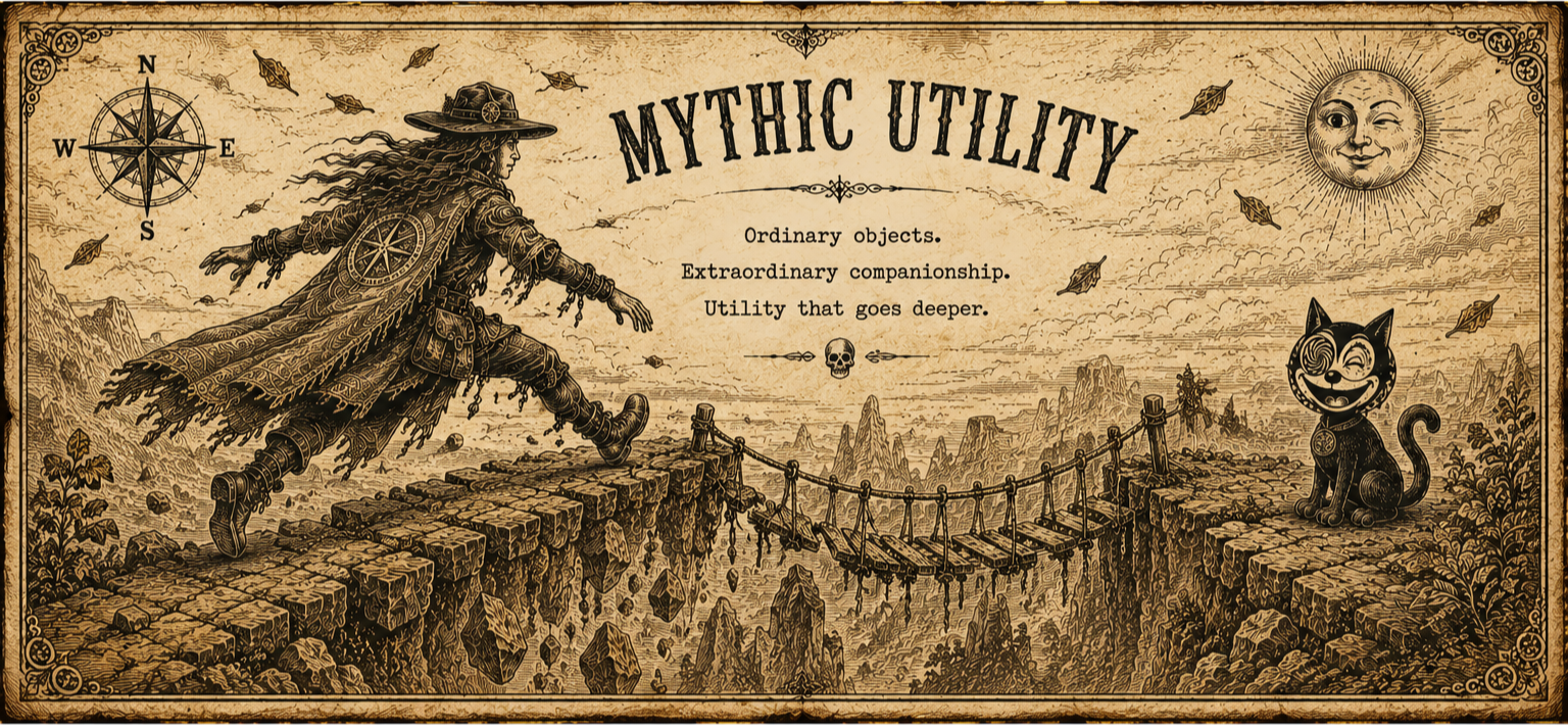 Mythic Utility Showing a Nomad navigating an unstable reality gracefully