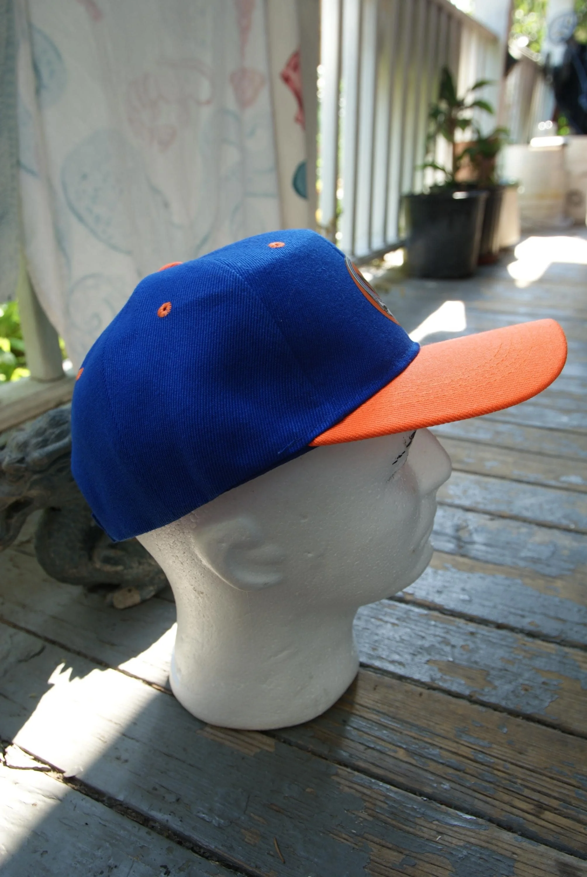 Jalen Brunson NY Knicks Grateful Dead Stealie Hat, NYC Orange Blue Mashup Duck Bill Cap, Deadhead Basketball Velcro Closure Hat
