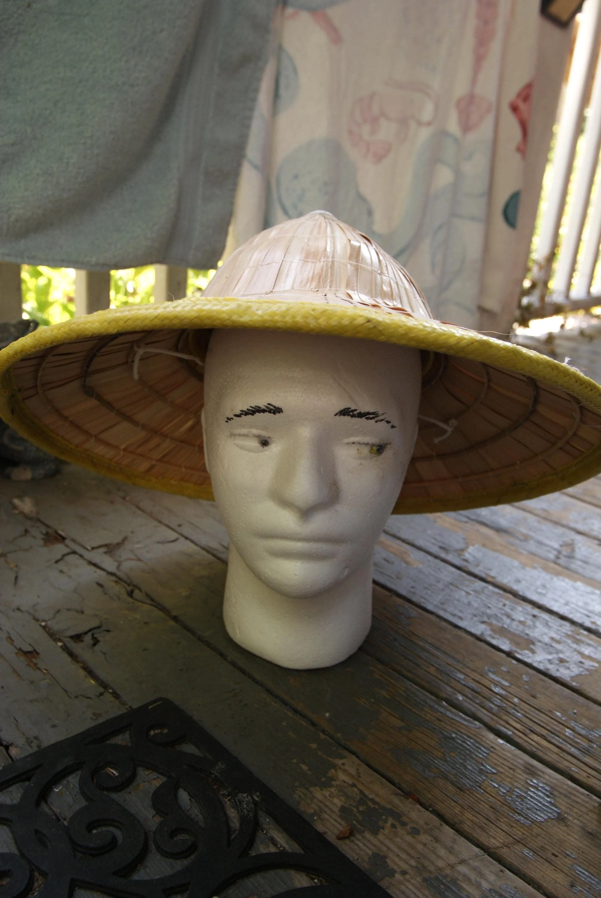 Asian Palm Sun Hat, Field Shelter Series, Hand Sewn Leaf Conical Hat, Traditional Southeast Asian Wide Brim Sun Shelter