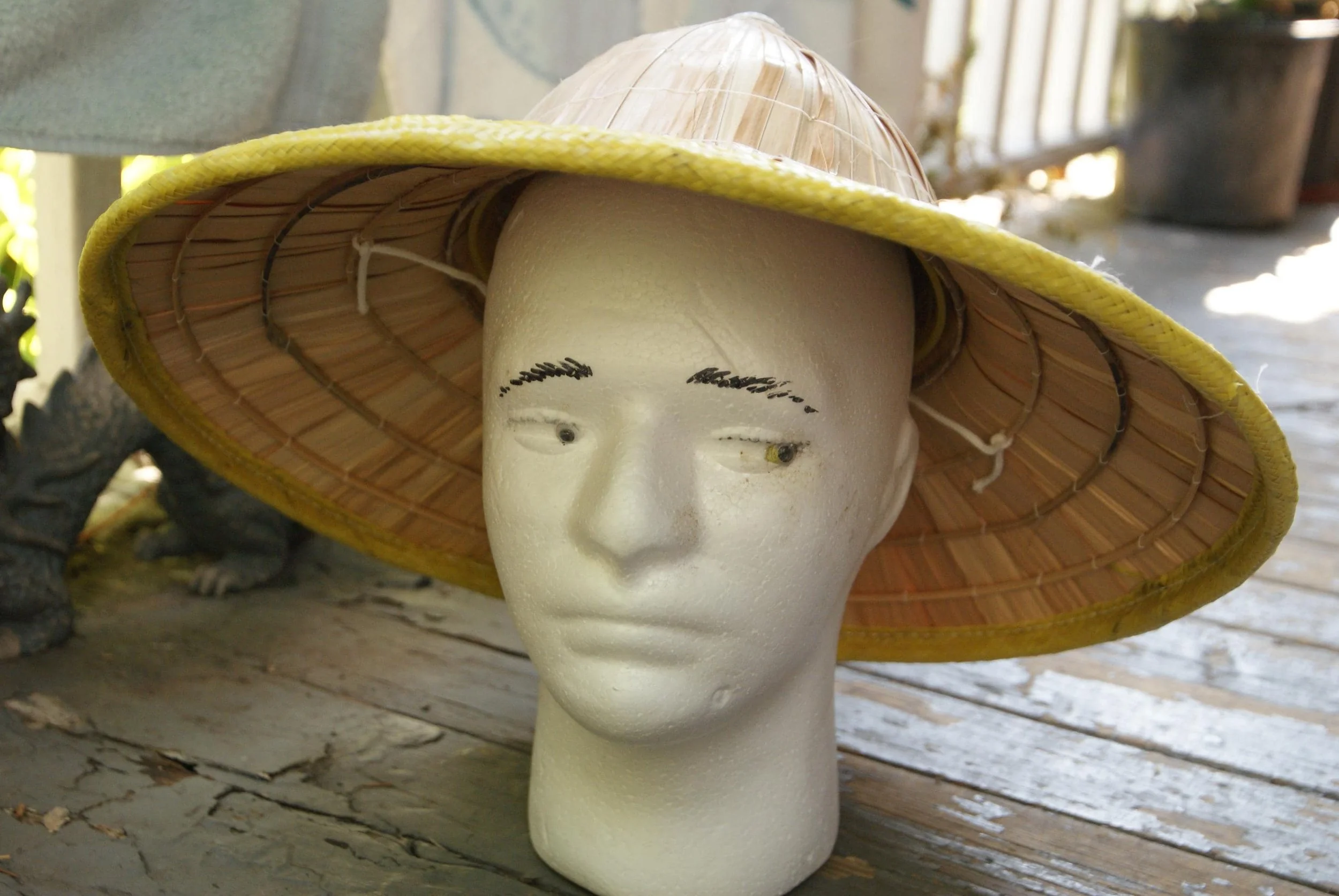 Asian Palm Sun Hat, Field Shelter Series, Hand Sewn Leaf Conical Hat, Traditional Southeast Asian Wide Brim Sun Shelter