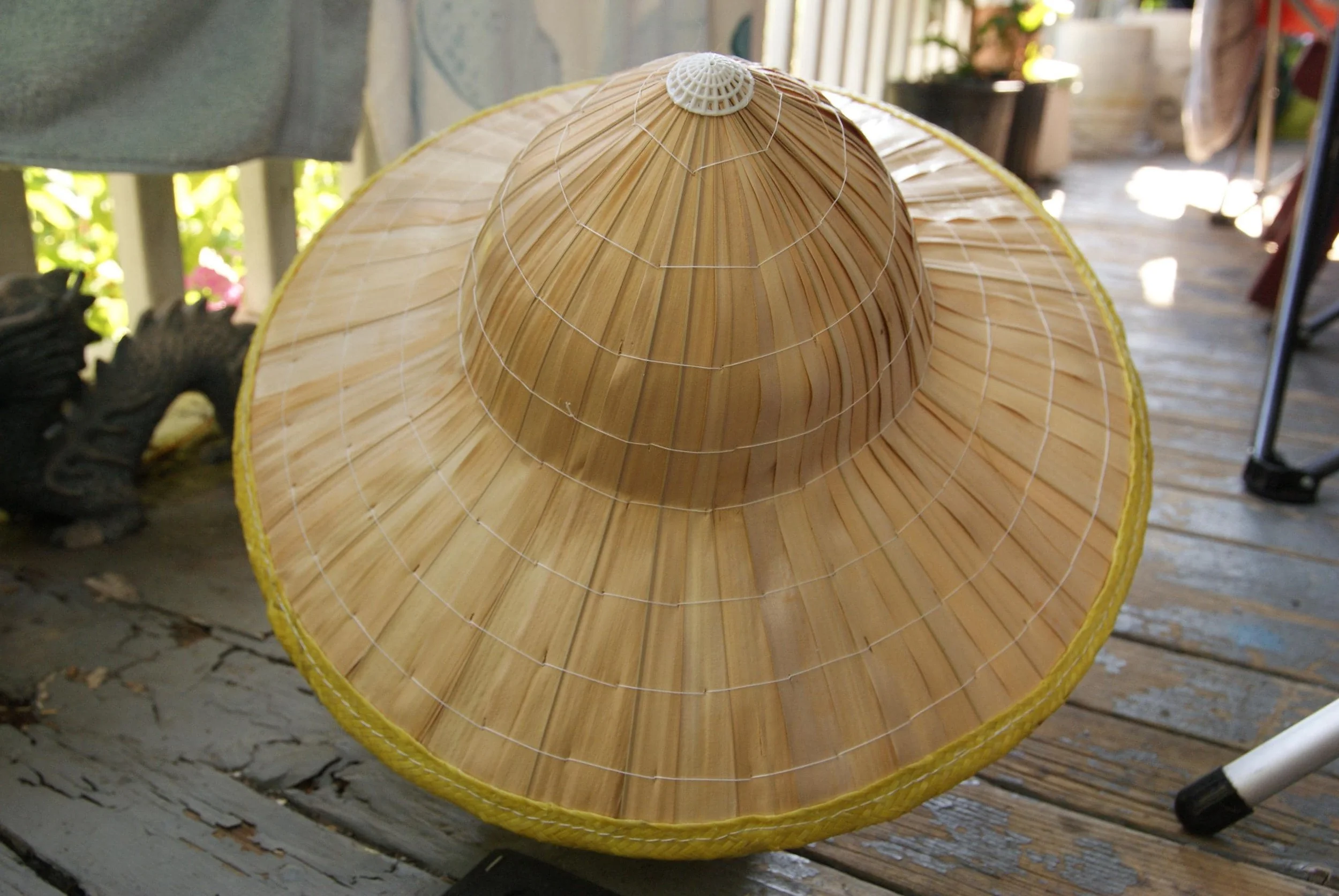 Asian Palm Sun Hat, Field Shelter Series, Hand Sewn Leaf Conical Hat, Traditional Southeast Asian Wide Brim Sun Shelter