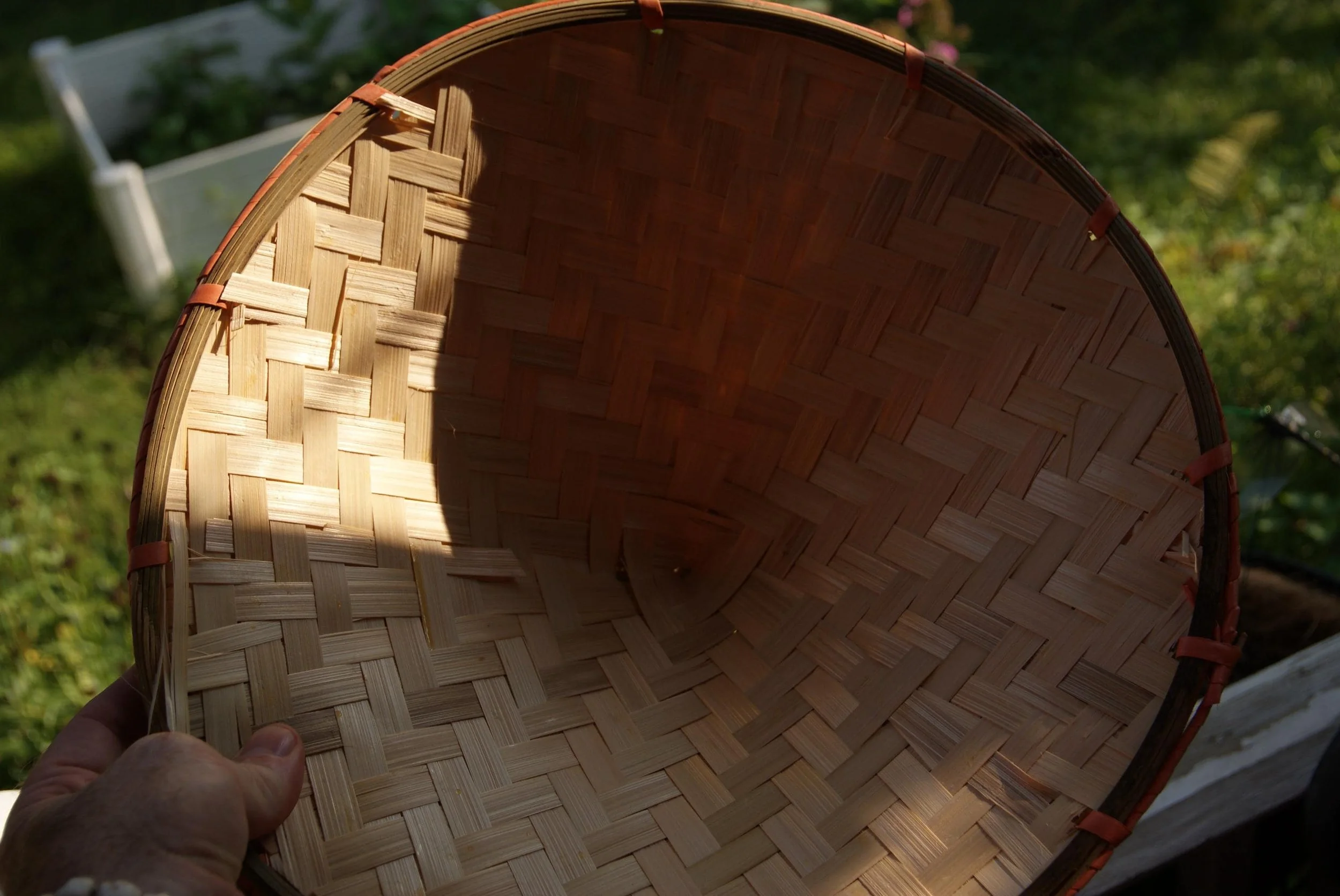 Traditional Asian Flower Weave Conical Hat, Woven Palm Leaf Sun Hat, Field Shelter Series, Handwoven Natural Fiber Hat