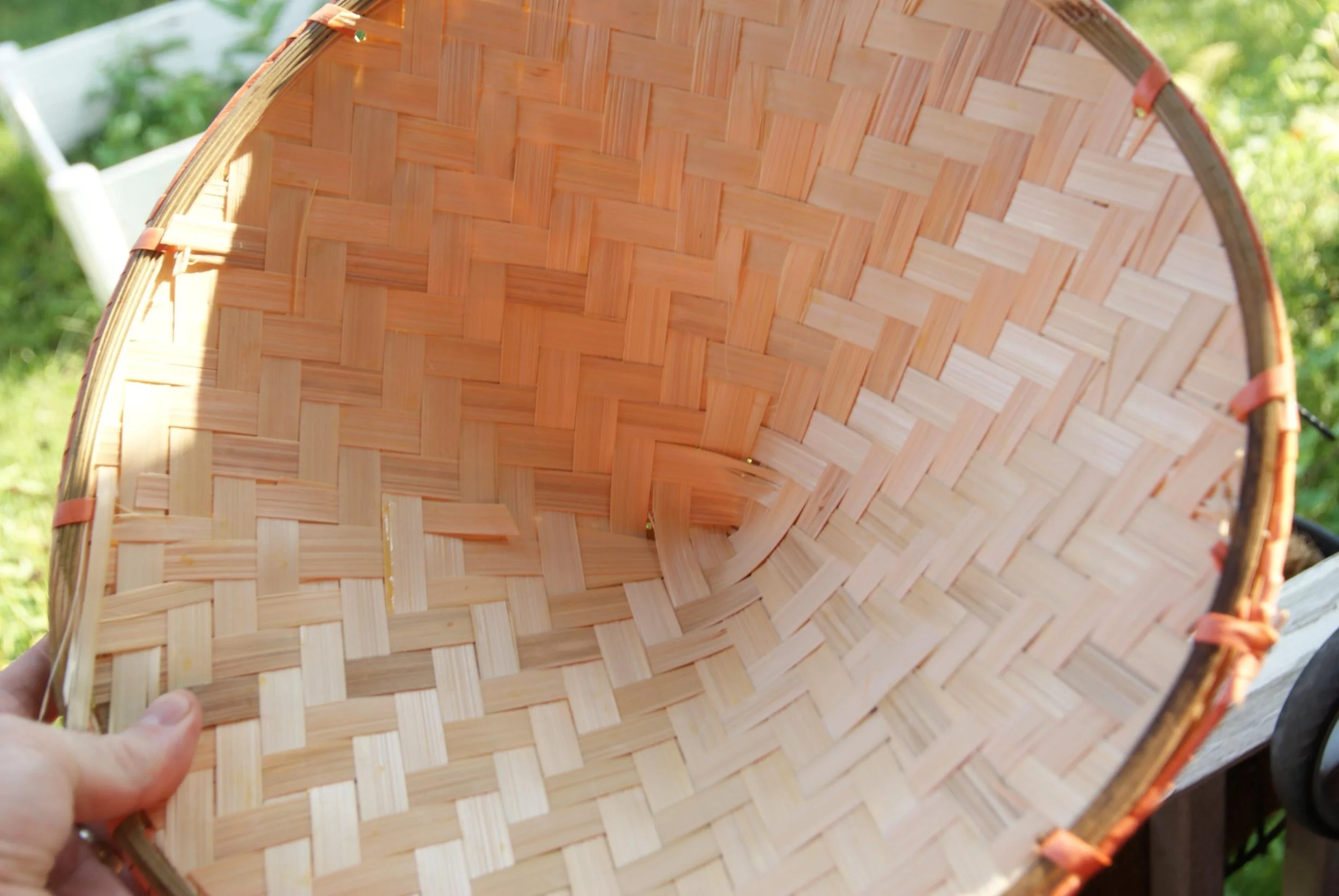 Traditional Asian Flower Weave Conical Hat, Woven Palm Leaf Sun Hat, Field Shelter Series, Handwoven Natural Fiber Hat