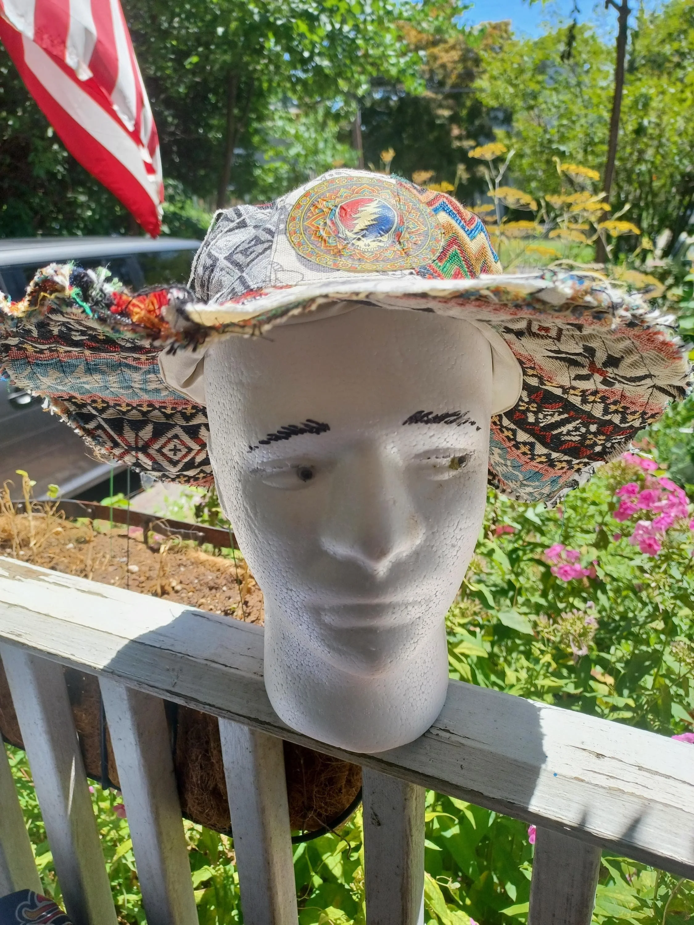 Grateful Dead Mandala Stealie Hippie Patchwork Stash Bucket Hat | Festival Hat | Small Batch Artifact | store-core