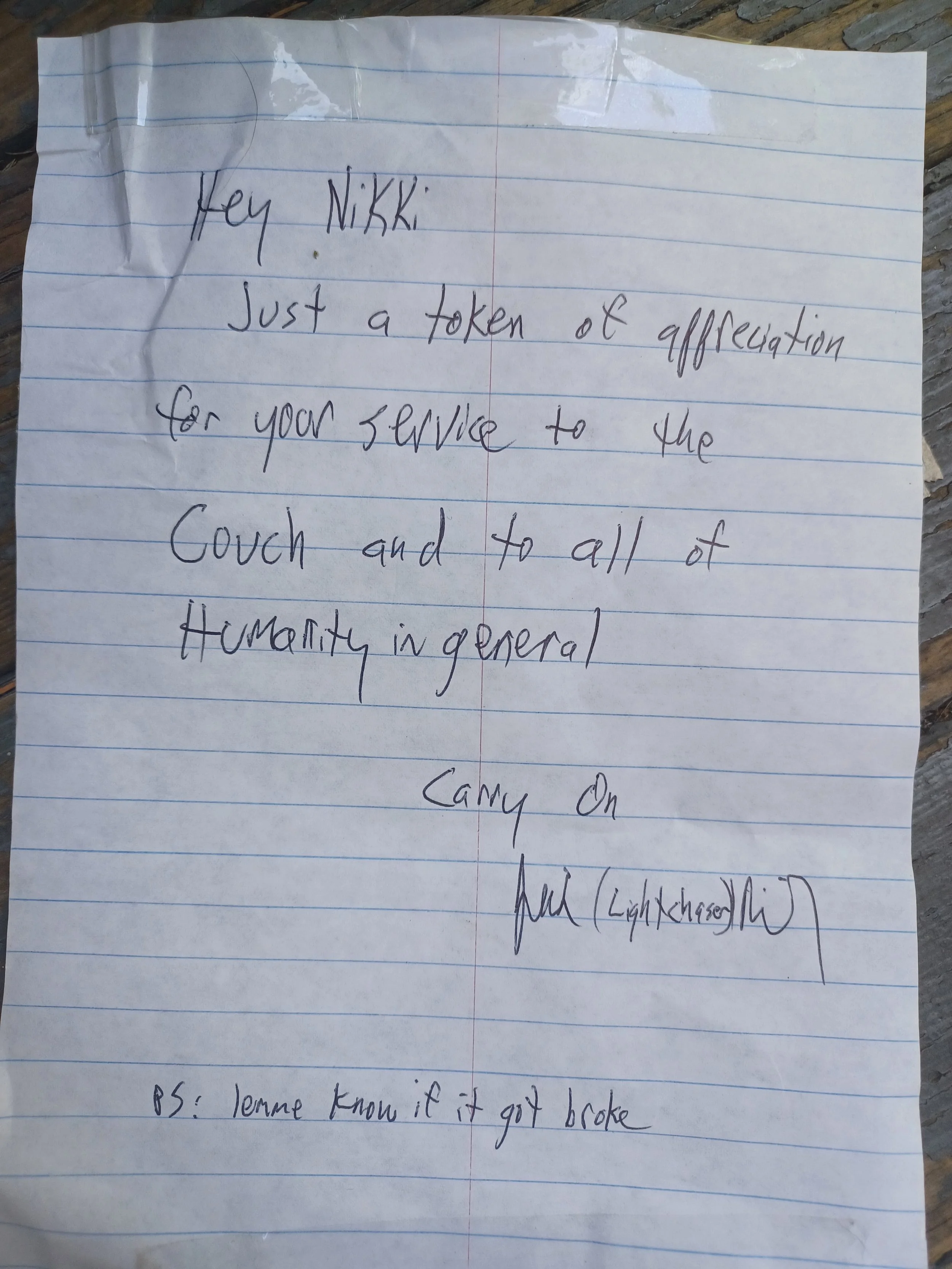 note of kindness