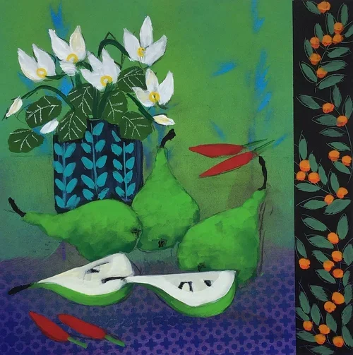 little pears and cyclamen
