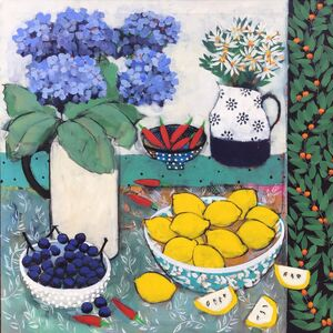 Hydrangea and Grapes