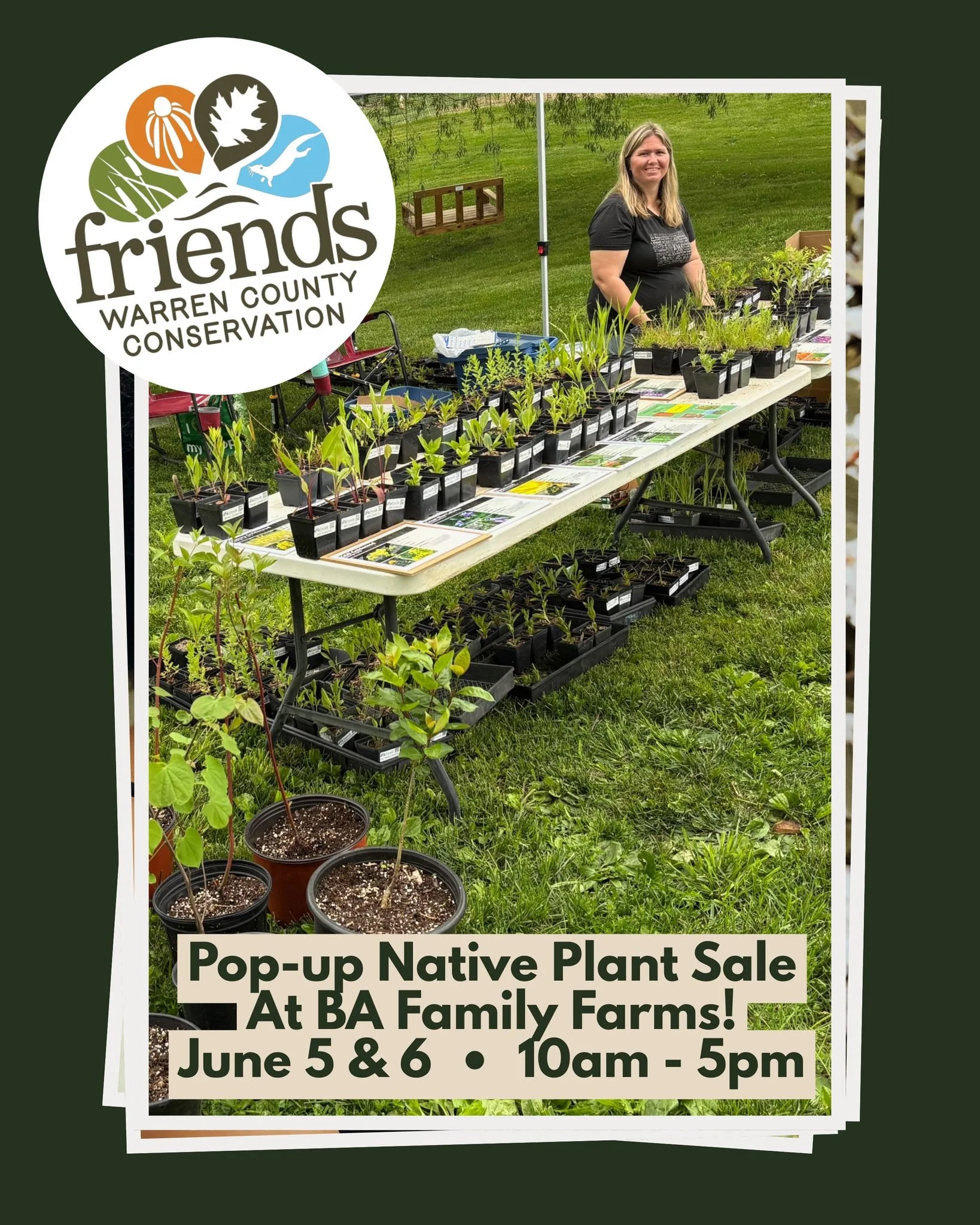 We&rsquo;re excited to have Friends of Warren County Conservation set up their Pop-Up Native Plant Sale at BA Family Farms during the Spring 2026 Backroads &amp; Byways Tour!

Friends of WCC will be hosting a pop-up native plant sale with a selection