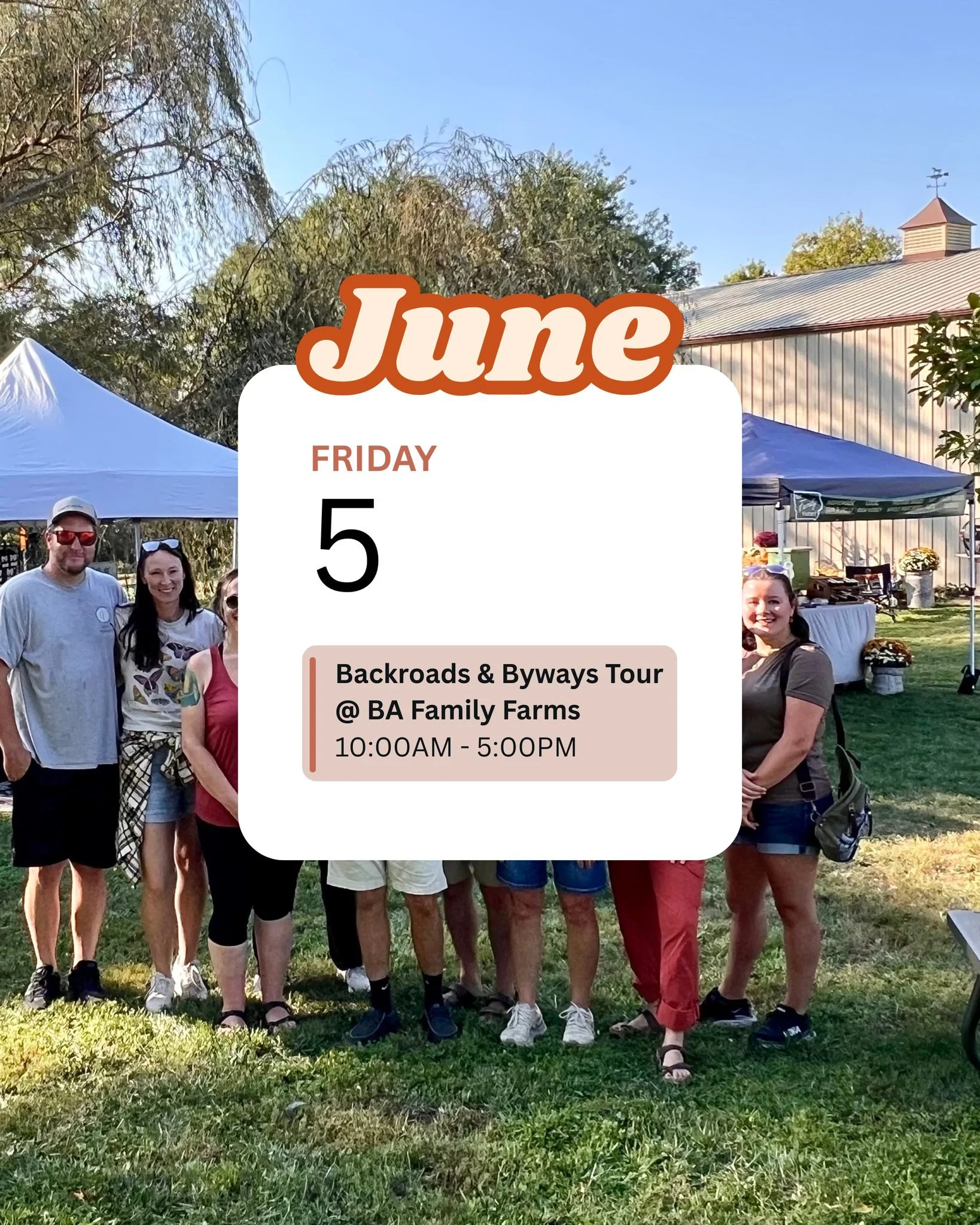☀️ Today is the day!

The Spring 2026 Backroads &amp; Byways Tour starts today, and BA Family Farms is excited to be one of the stops!

We&rsquo;ll have a great lineup joining us at the farm:
☕ @savortherise coffee cart
🔥 My Passio kiln-fired jewelr