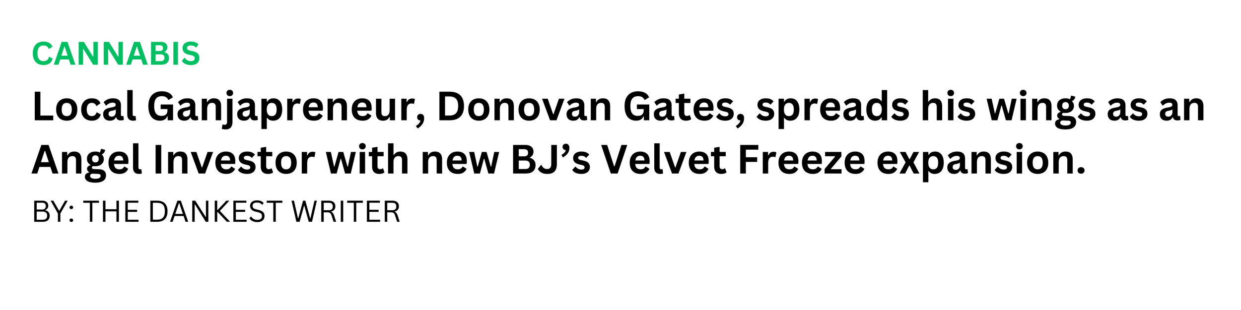 Donovan Gates spreads Wings as Angel Investor