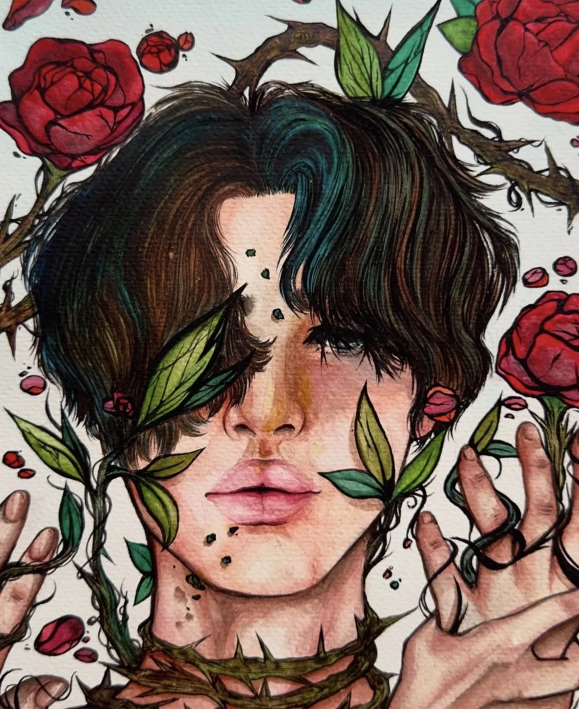 The Gravity of Becoming | 2022

Watercolours on Cold-Pressed 300GSM; A4

A portrait of the peculiar stillness that follows an ascent. What has flourished around the figure appears almost inseparable from their existence, each beautiful thing carrying