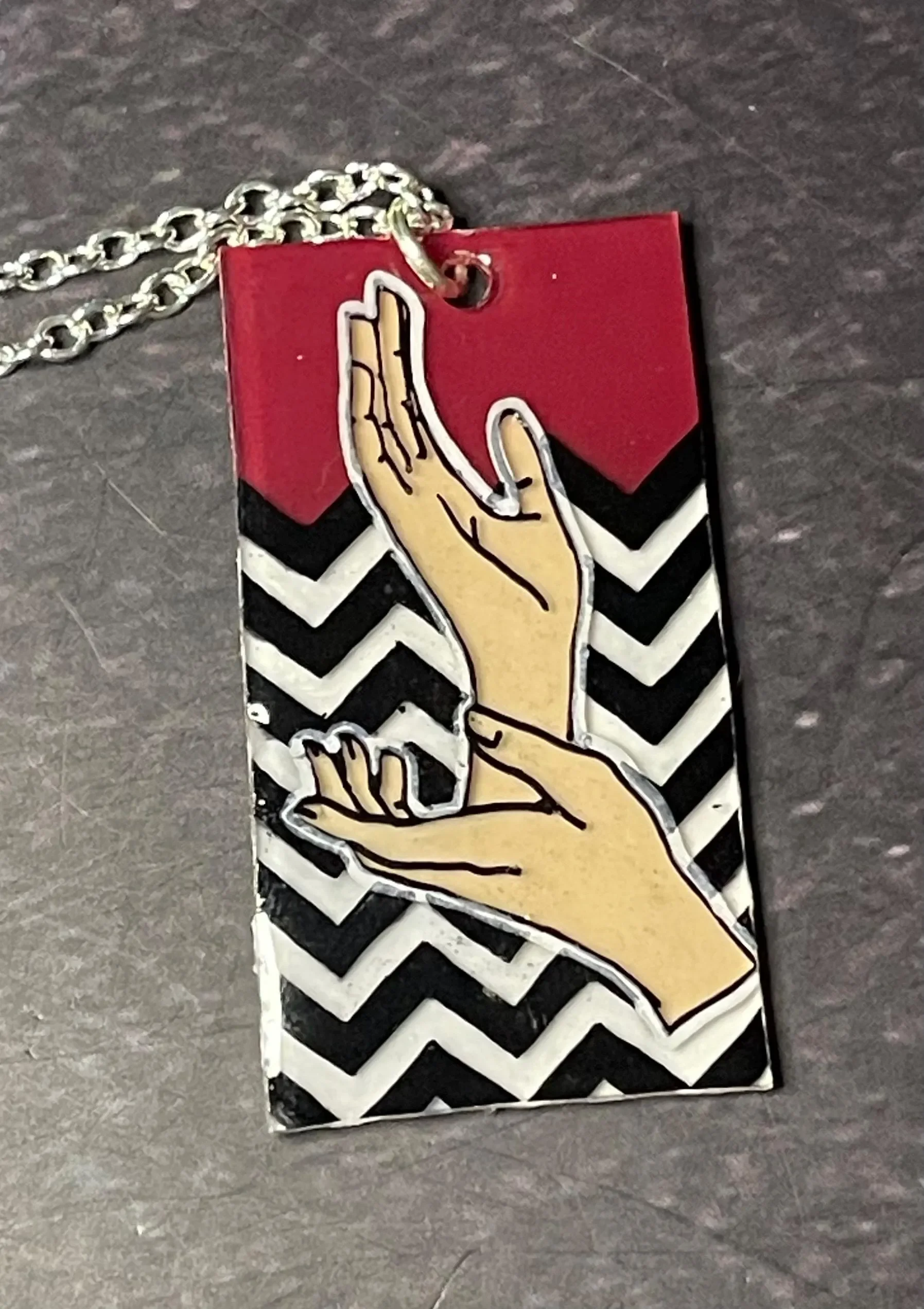 "Meanwhile"- Twin Peaks Red Room Pendant Necklace
