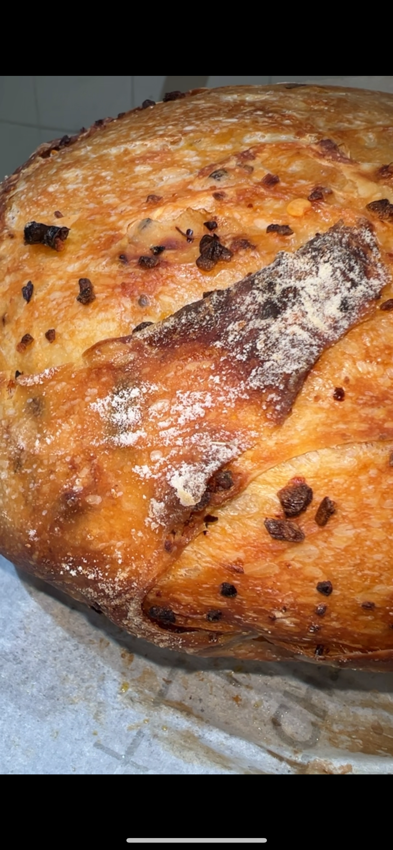 Garlic Green Onion Chili Oil Sourdough 🌶️