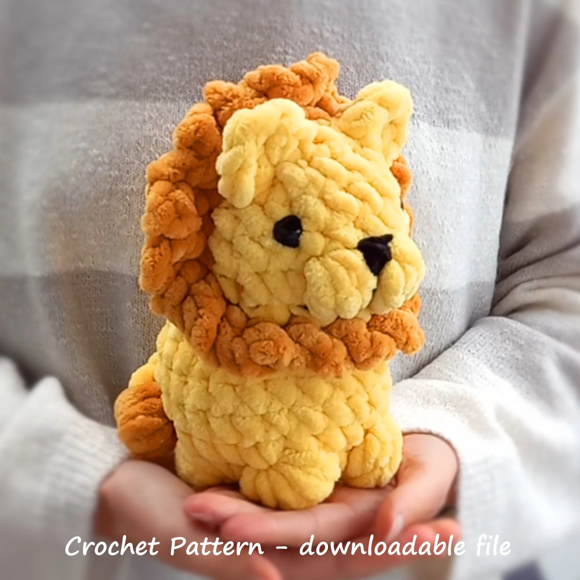 No-Sew Lion Crochet Pattern