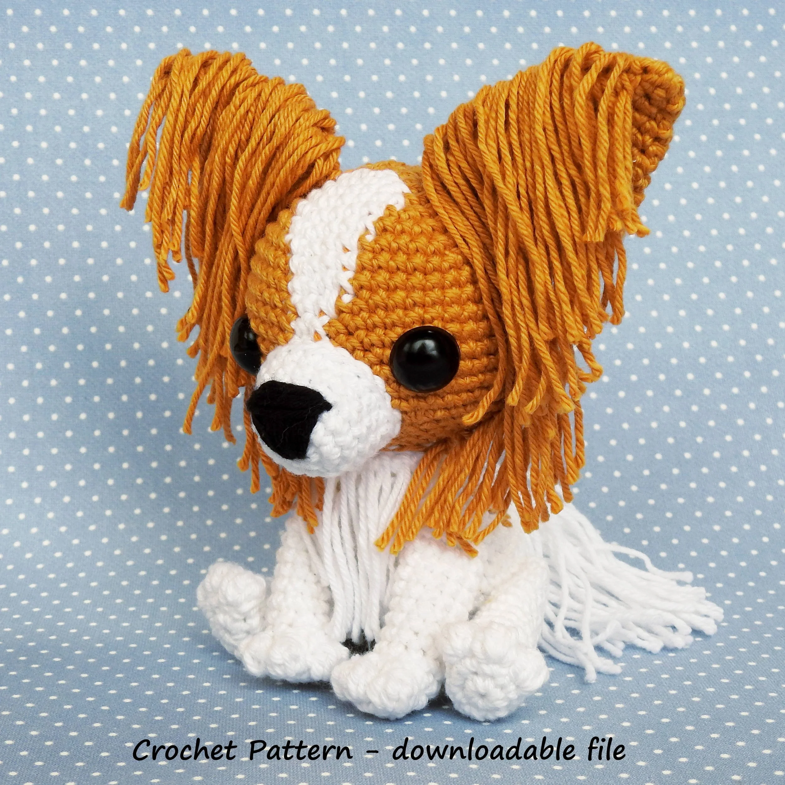 Papillon Dog Crochet Pattern