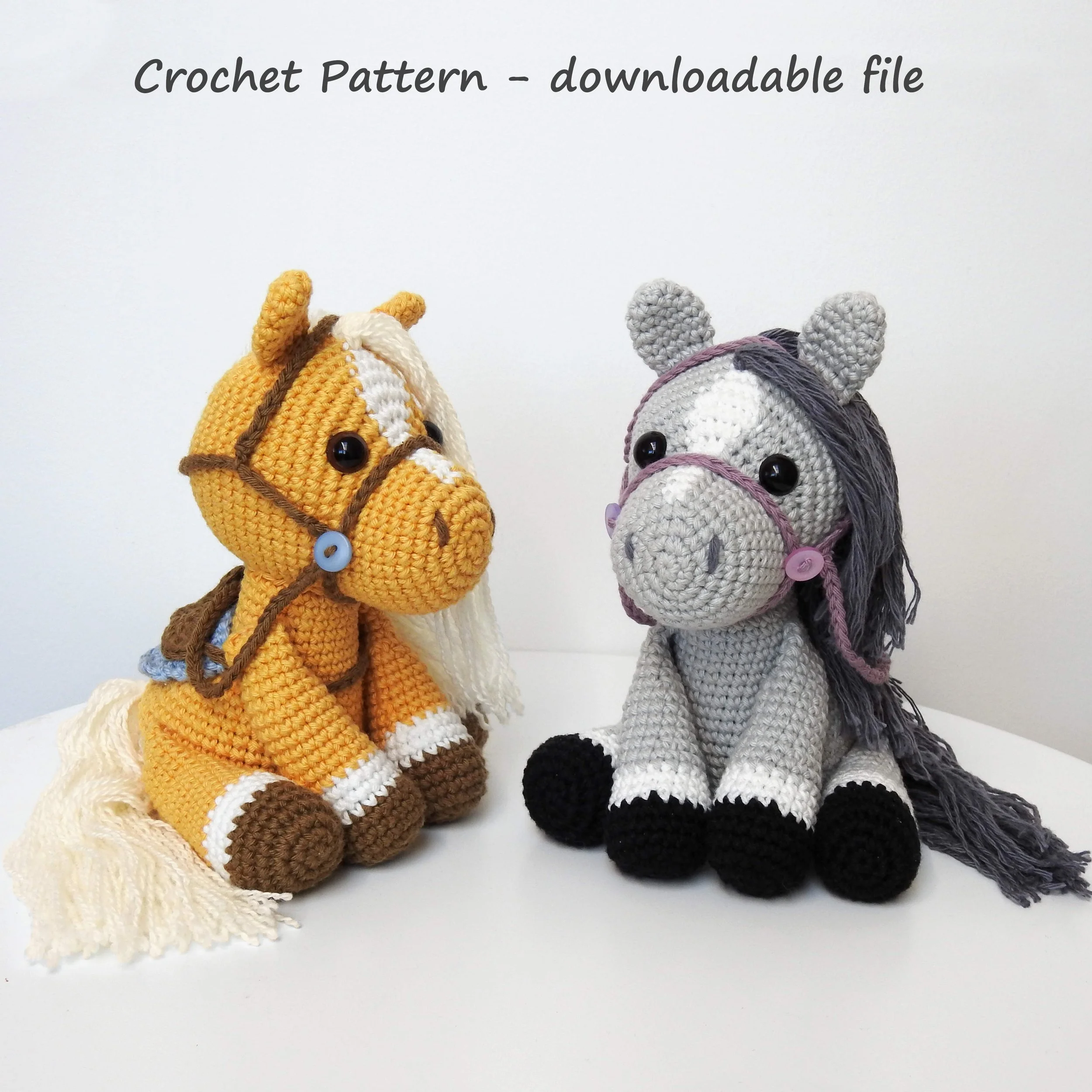 Horse With Saddle and Bridle Crochet Pattern