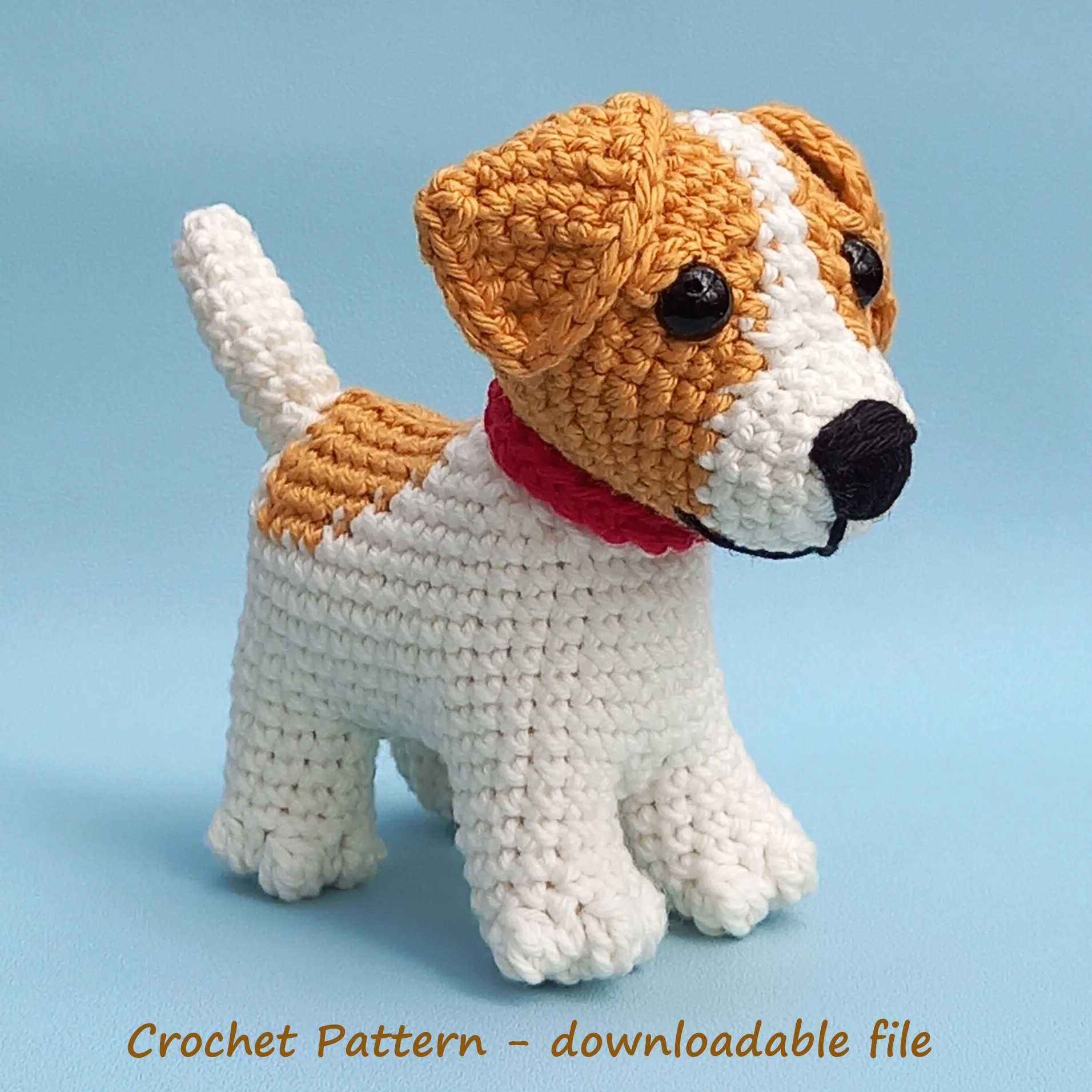 Jack Russell Crochet Pattern - Amigurumi Puppy