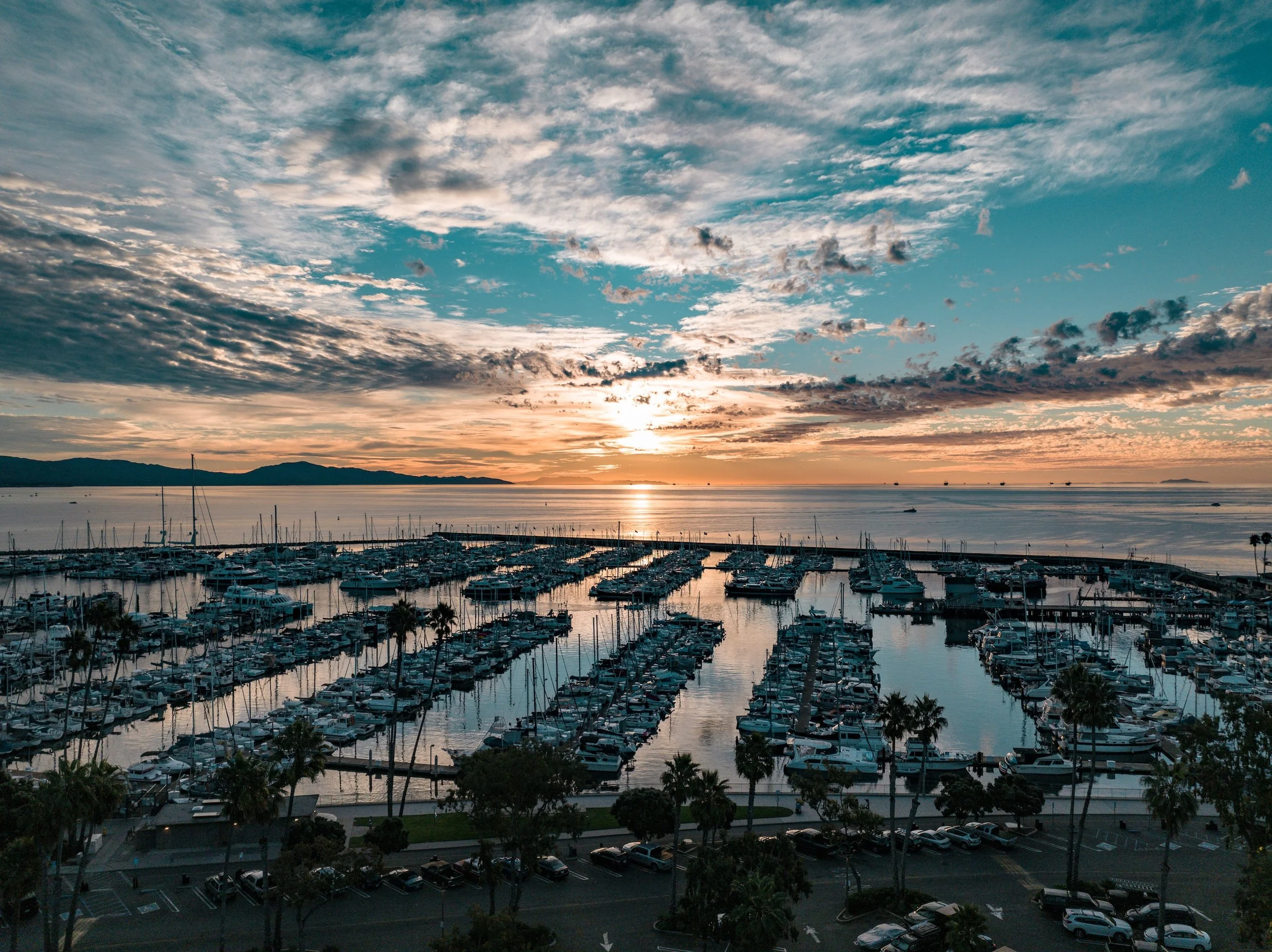Santa Barbara Harbor Sunset
