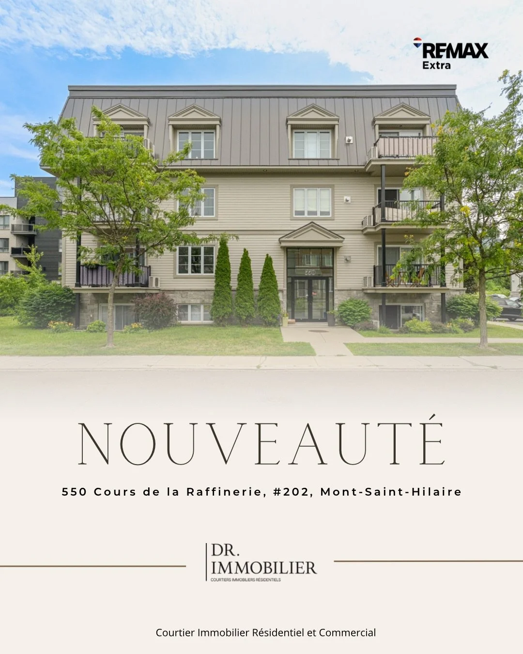 NOUVEAUT&Eacute; | CONDO 🌳

550 Cours de la Raffinerie, #202, Mont-Saint-Hilaire

Condo impeccablement entretenu situ&eacute; au 2e &eacute;tage d&rsquo;un immeuble avec ascenseur. Offrant 2 chambres &agrave; coucher, des planchers de bois franc, un