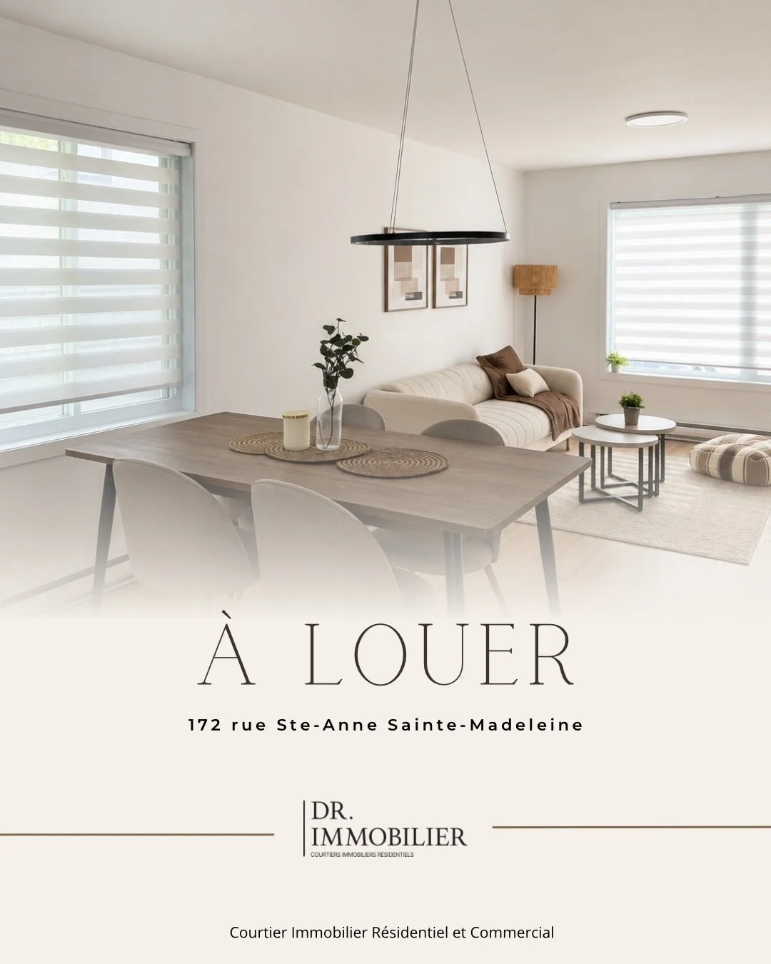 🏡 &Agrave; LOUER | Disponible le 1er septembre

Magnifique maison situ&eacute;e dans un quartier familial et s&eacute;curitaire, id&eacute;ale pour une famille &agrave; la recherche d&rsquo;espace et de confort!

✨ Caract&eacute;ristiques :
	&bull;	
