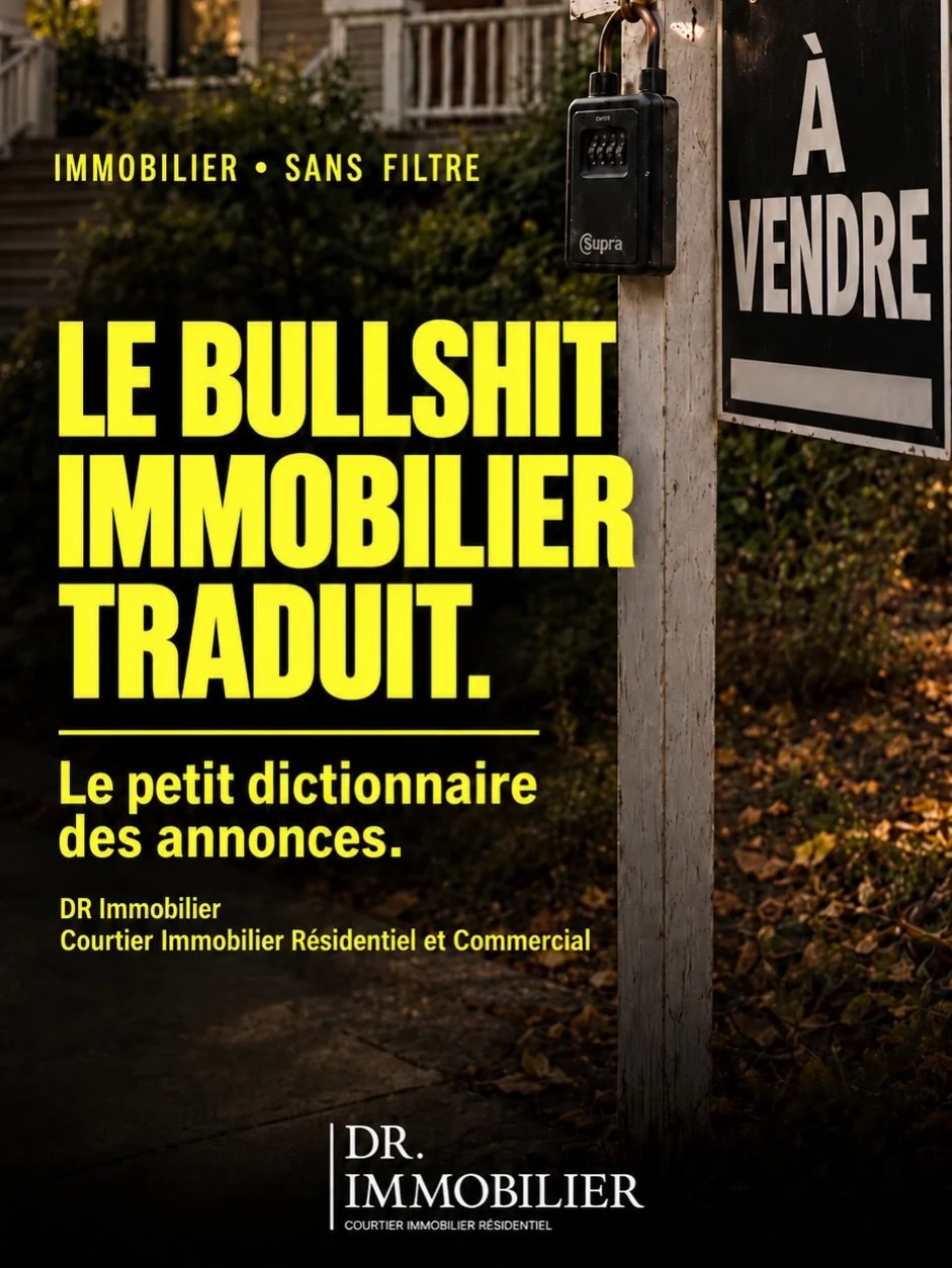 Certaines expressions en immobilier m&eacute;ritaient une petite traduction&hellip; 

&laquo; Beaucoup de potentiel &raquo; : c&rsquo;est surtout ton budget de r&eacute;nos qui va devoir en avoir. 💸

On les a tous d&eacute;j&agrave; lues&hellip; et 