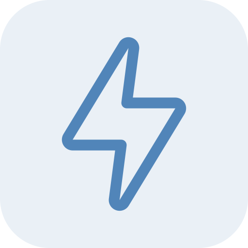 Outline of a lightning bolt symbol.