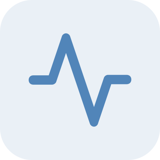 Line graph of a heartbeat or electrocardiogram.