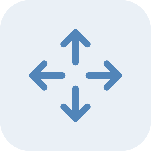Icon of four arrows pointing up, down, left, and right, representing navigation or movement in four directions.