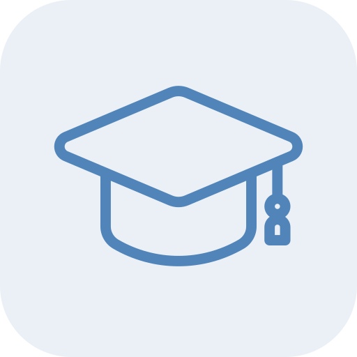Icon of a graduation cap.