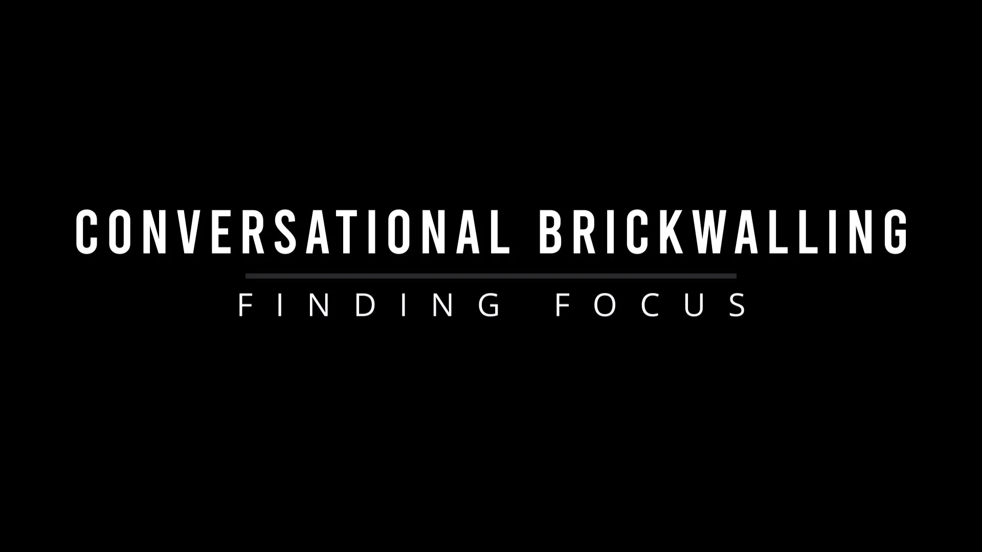 VIDEO: COmmunication obstacle conversation Brickwall