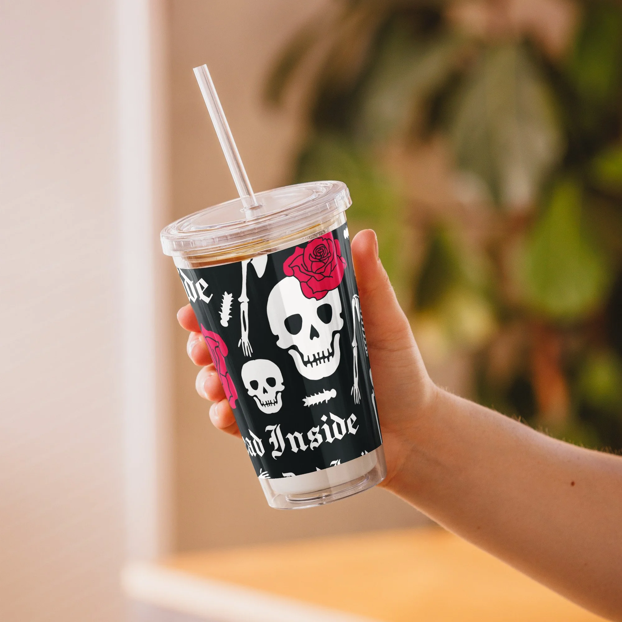 Gobelet en plastique transparent à double parois