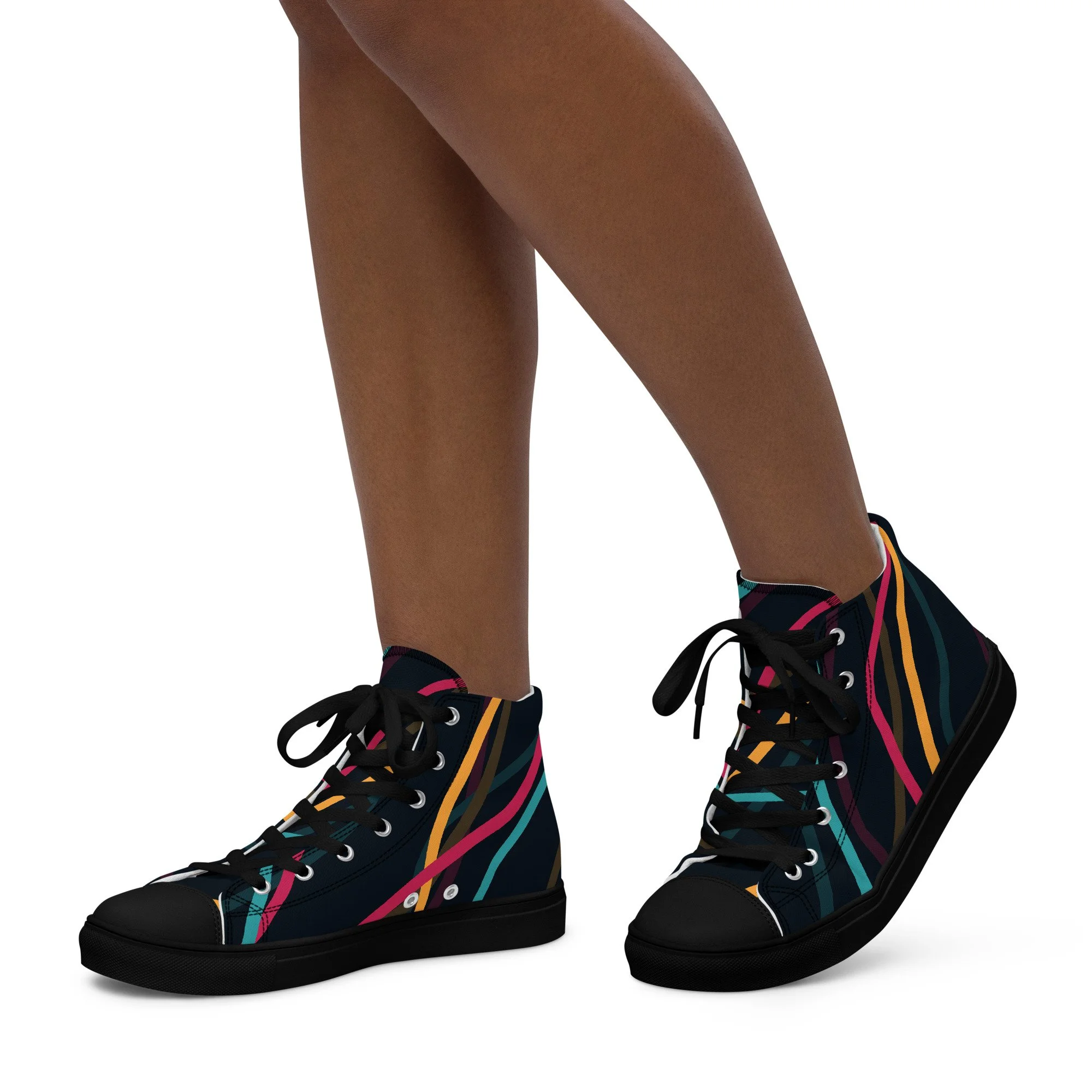 Chaussures montantes en toile pour femmes