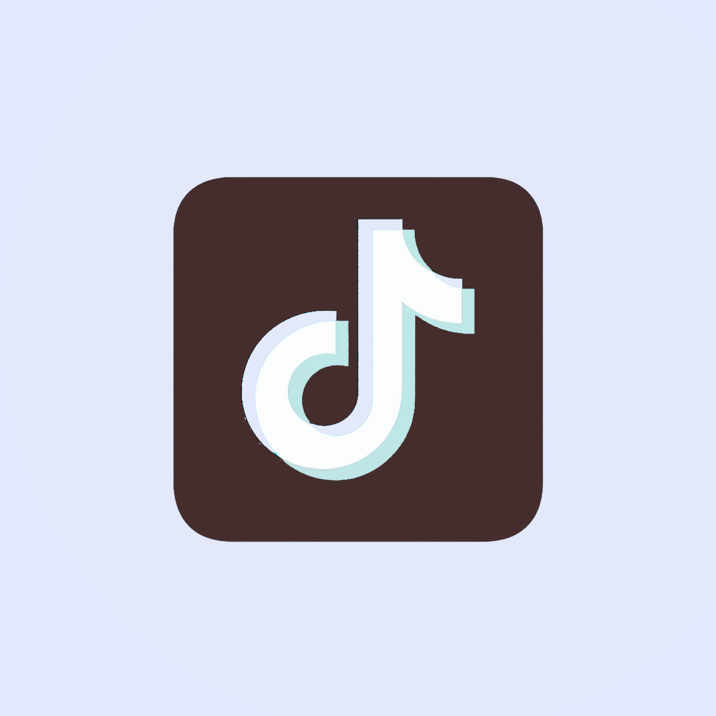 TikTok app icon with white music note on black background