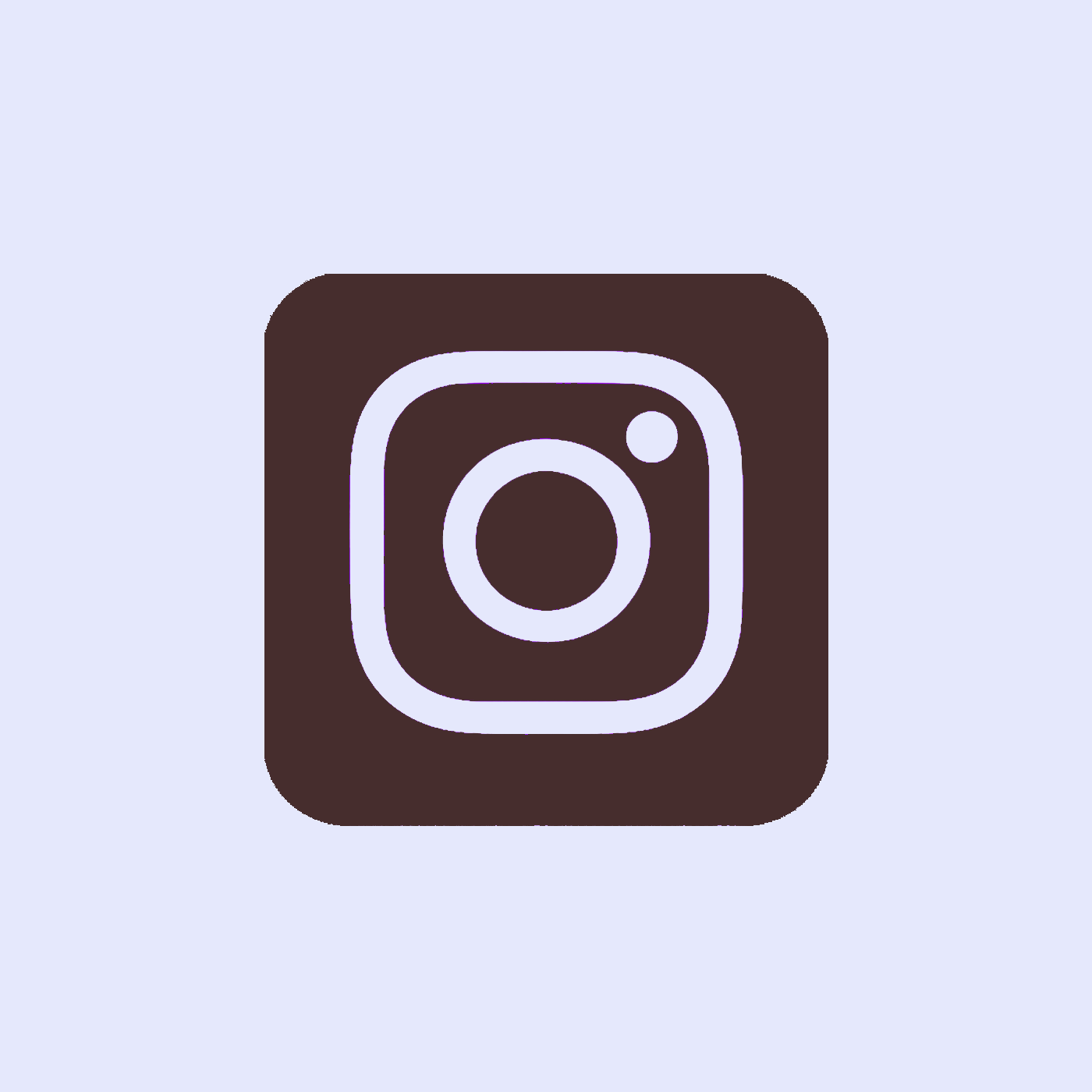 Instagram app icon with a purple background and white camera outline
