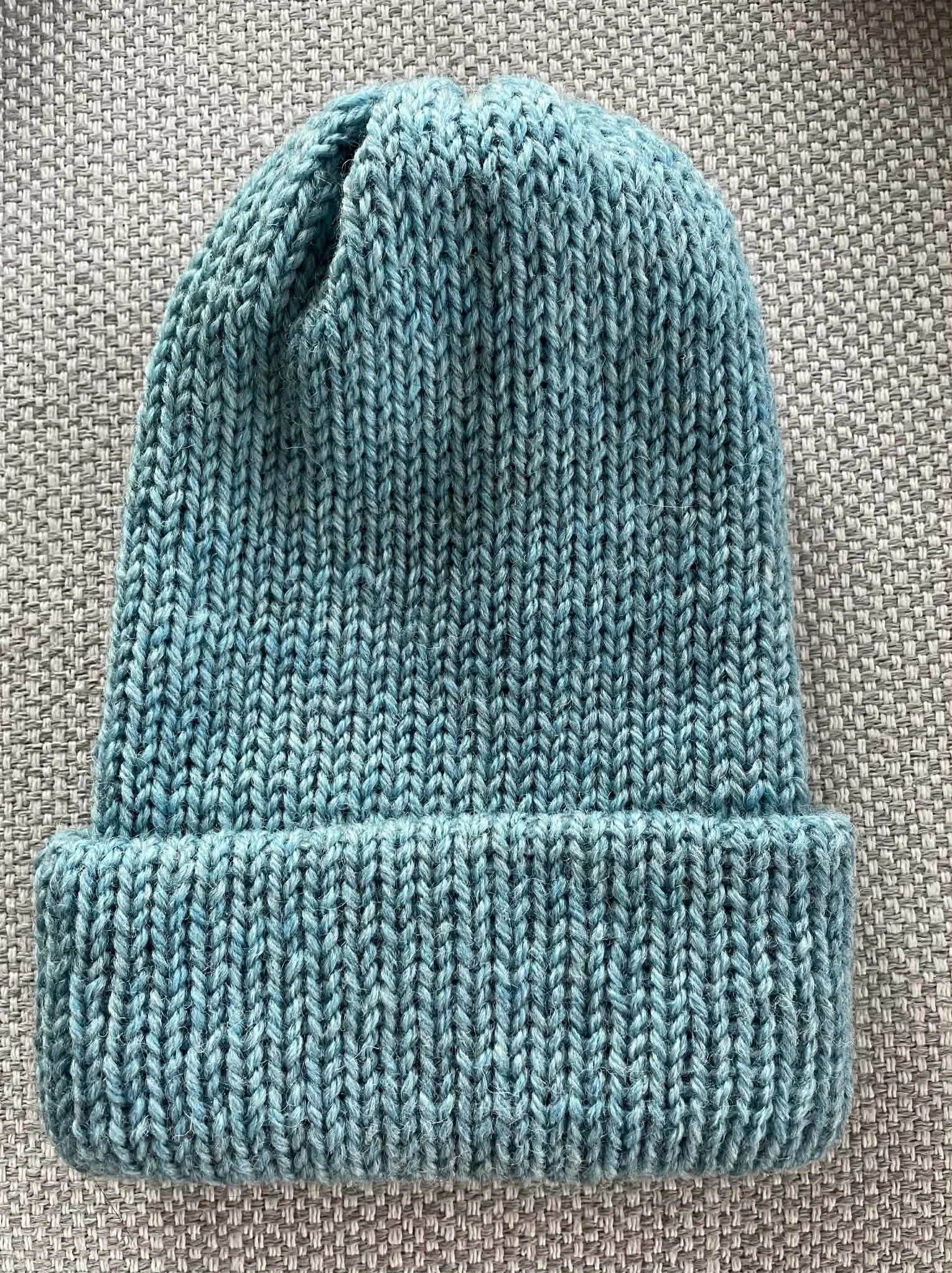 Adult Beanie - TealGrey.jpe