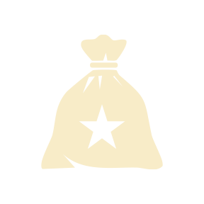 Geometric drawing of an outline square with sections divided by vertical, horizontal, and half circle lines.