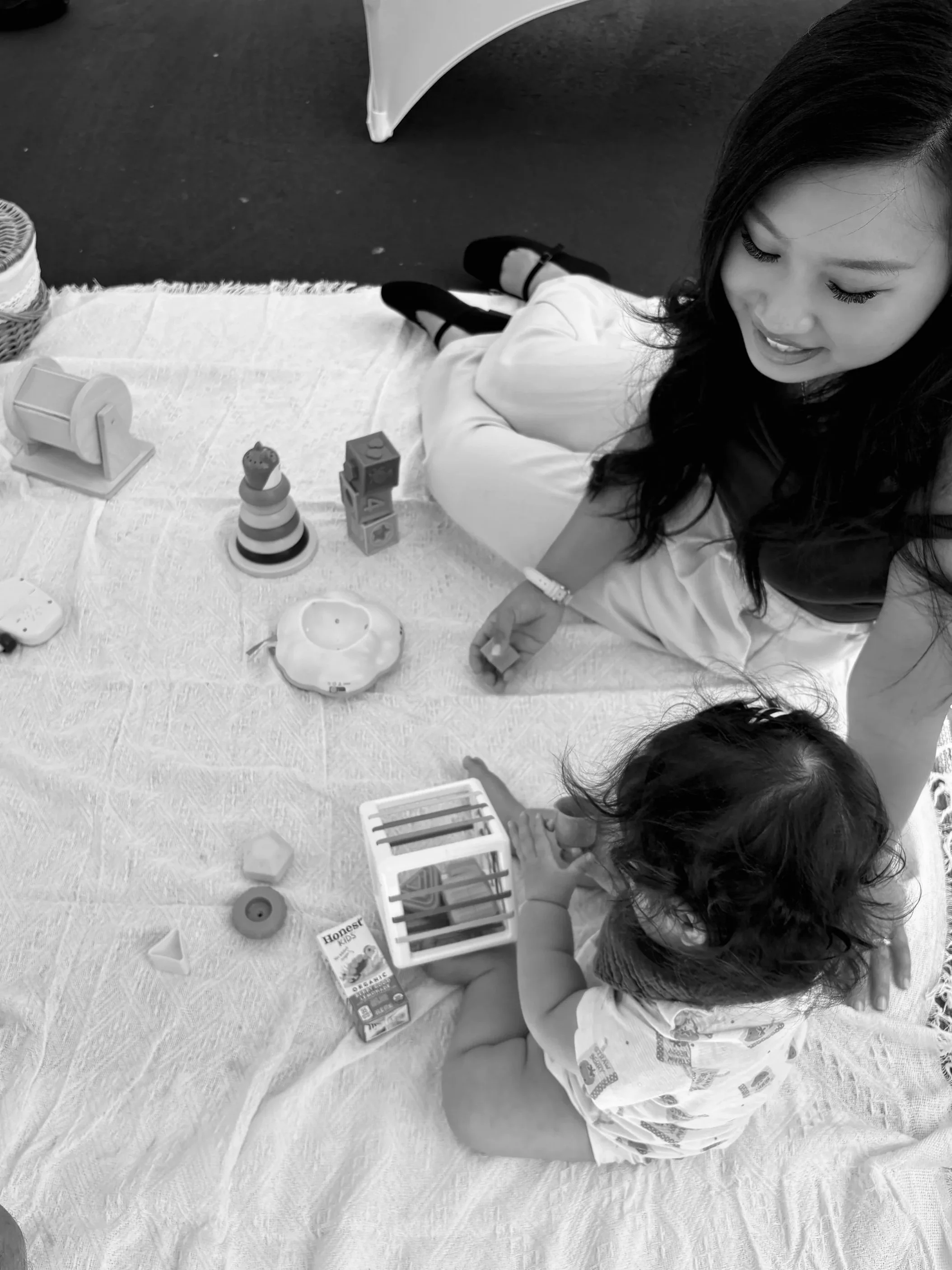 Dr. Lien Tran, PT, DPT providing one-on-one pediatric physical therapy through play-based treatment in Orange County.