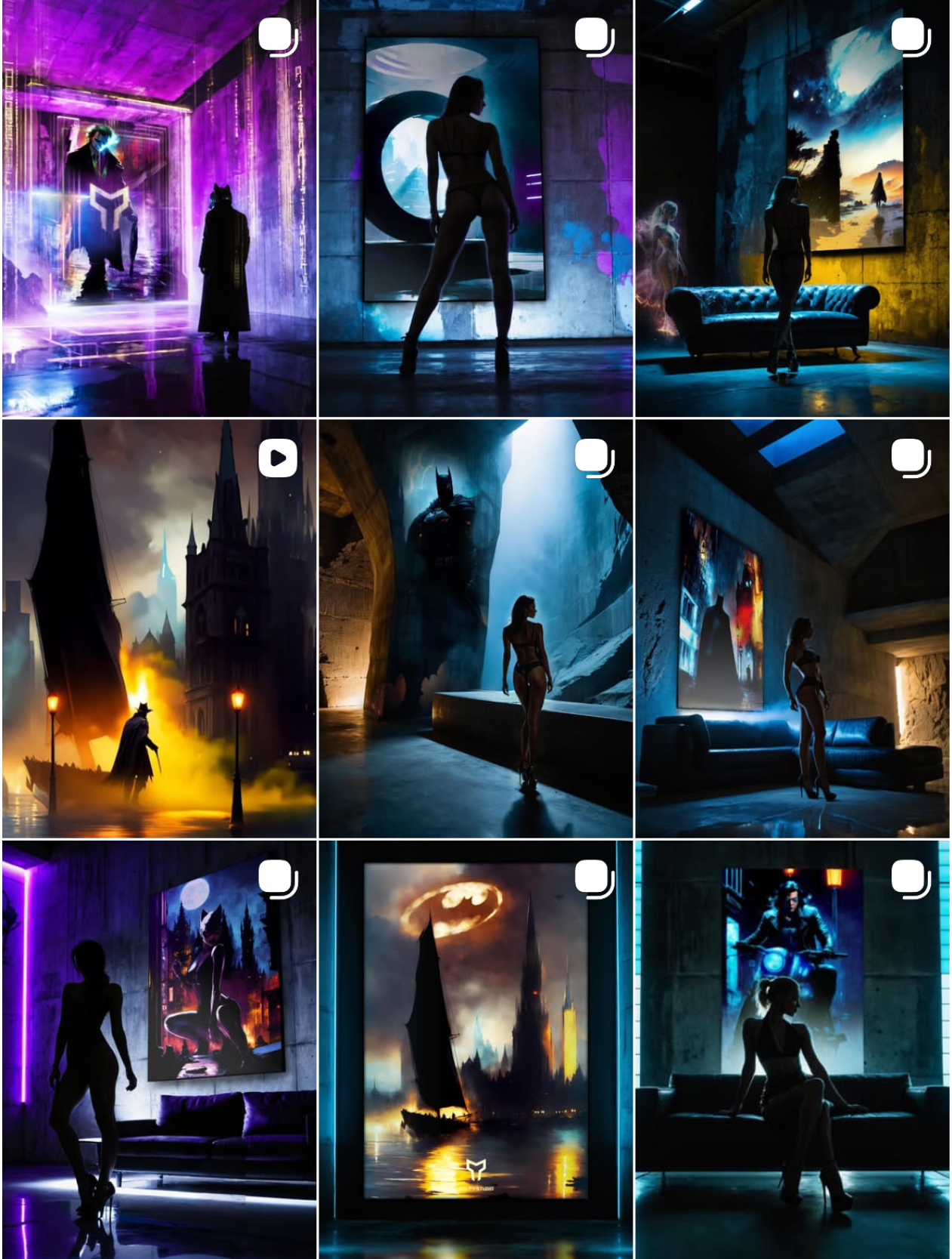 artist example instagram profile showing consistent branding presentation