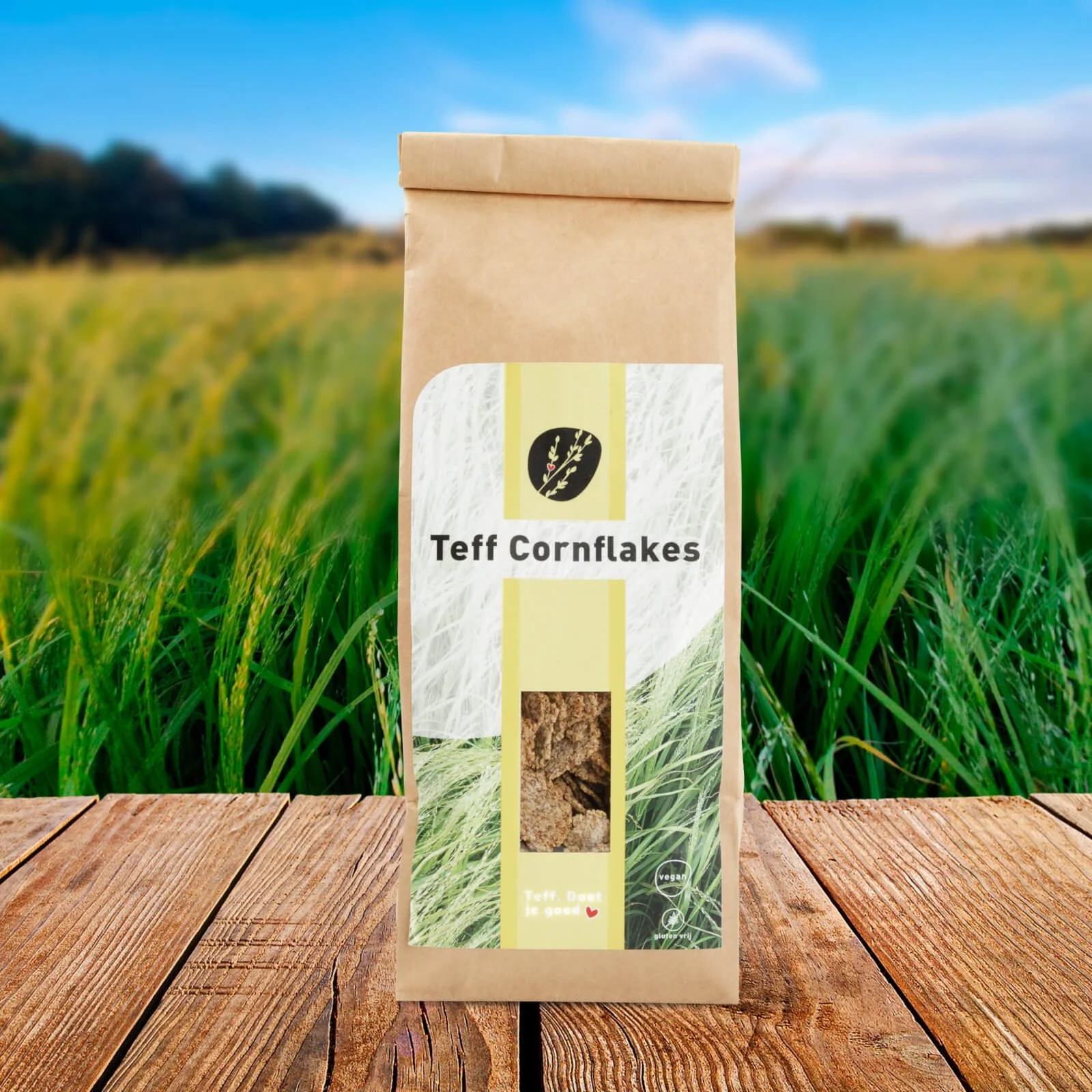 Teff corn flakes