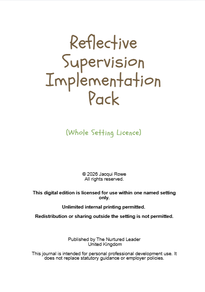 The Nurtured Leader Reflective Supervision Framework