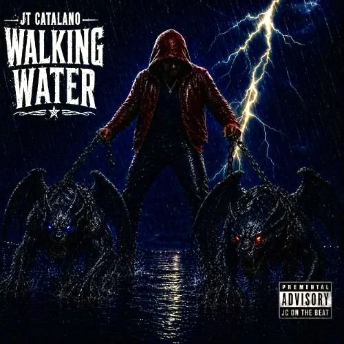 Walking Water by JT Catalano is a dark visionary spiritual rap song with fast raw verses, gospel hums, piano octaves, choir pads, shadow-work intensity, and mythic mission energy.