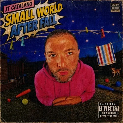 Small World After Fall by JT Catalano is a bouncy piano alternative hip-hop nostalgia song with vinyl crackle, playground ambience, soft swing hats, kids choir, and 90s childhood magic.