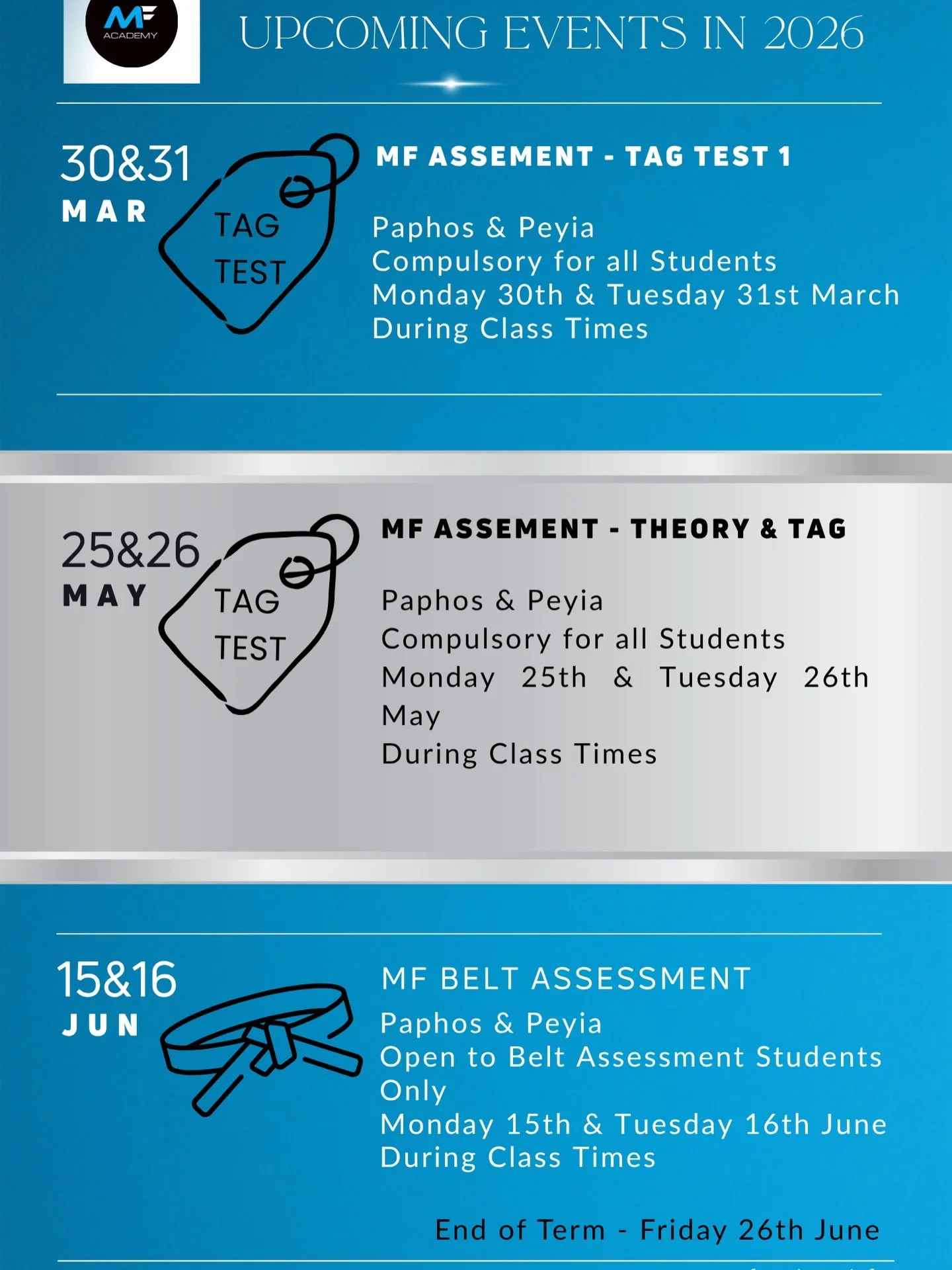 Upcoming events at Martial Fusion. Check it out!! #martialartslife #taekwondo #belts