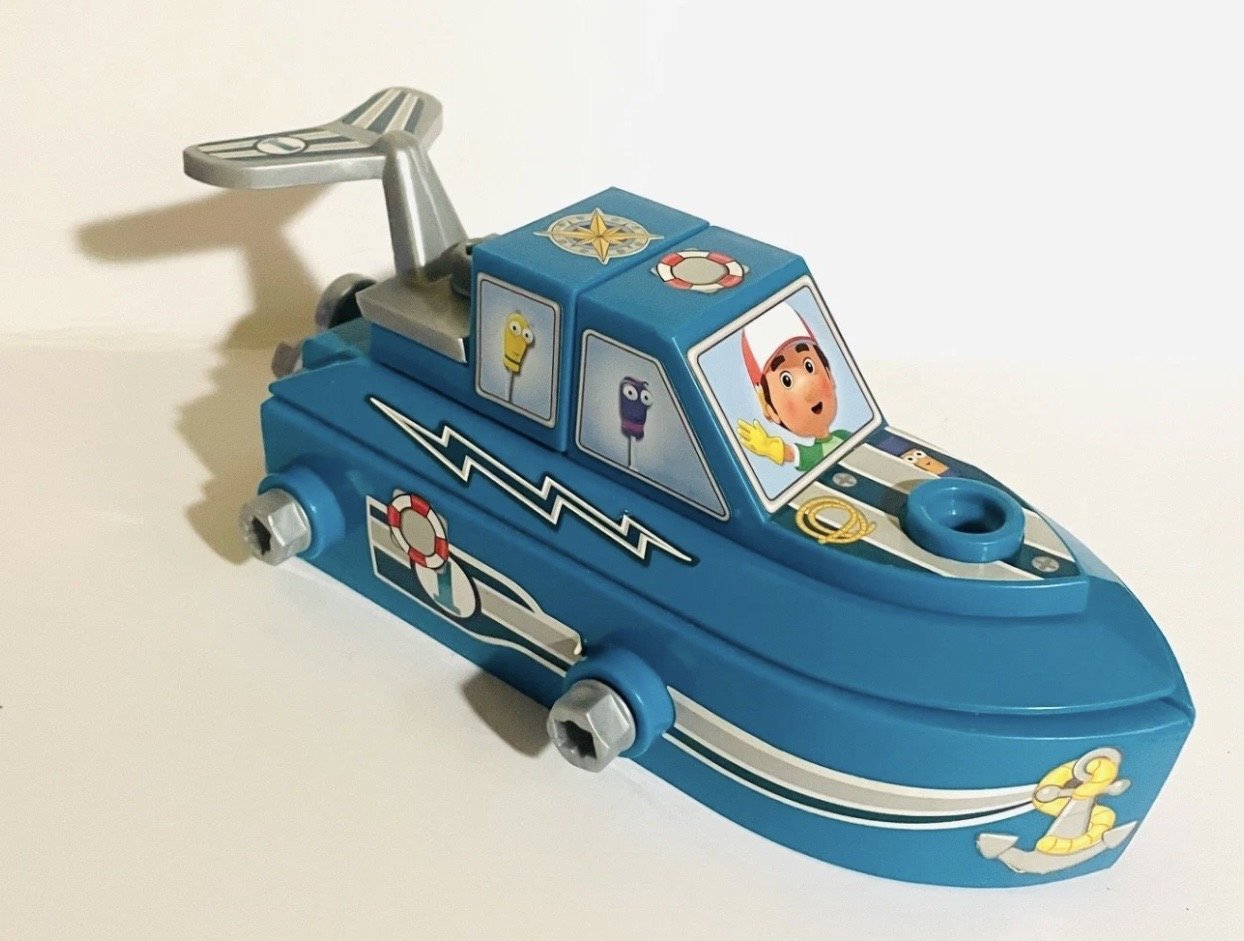 2008 Fix-It Right Speed Boat 7.5" Mattel Action Figure Disney Handy Manny Toy
