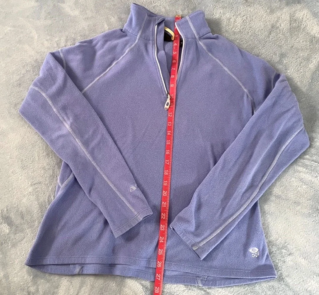 Mountain Hardwear Polartec women’s large 1/4 Zip Pullover Fleece in periwinkle/blue